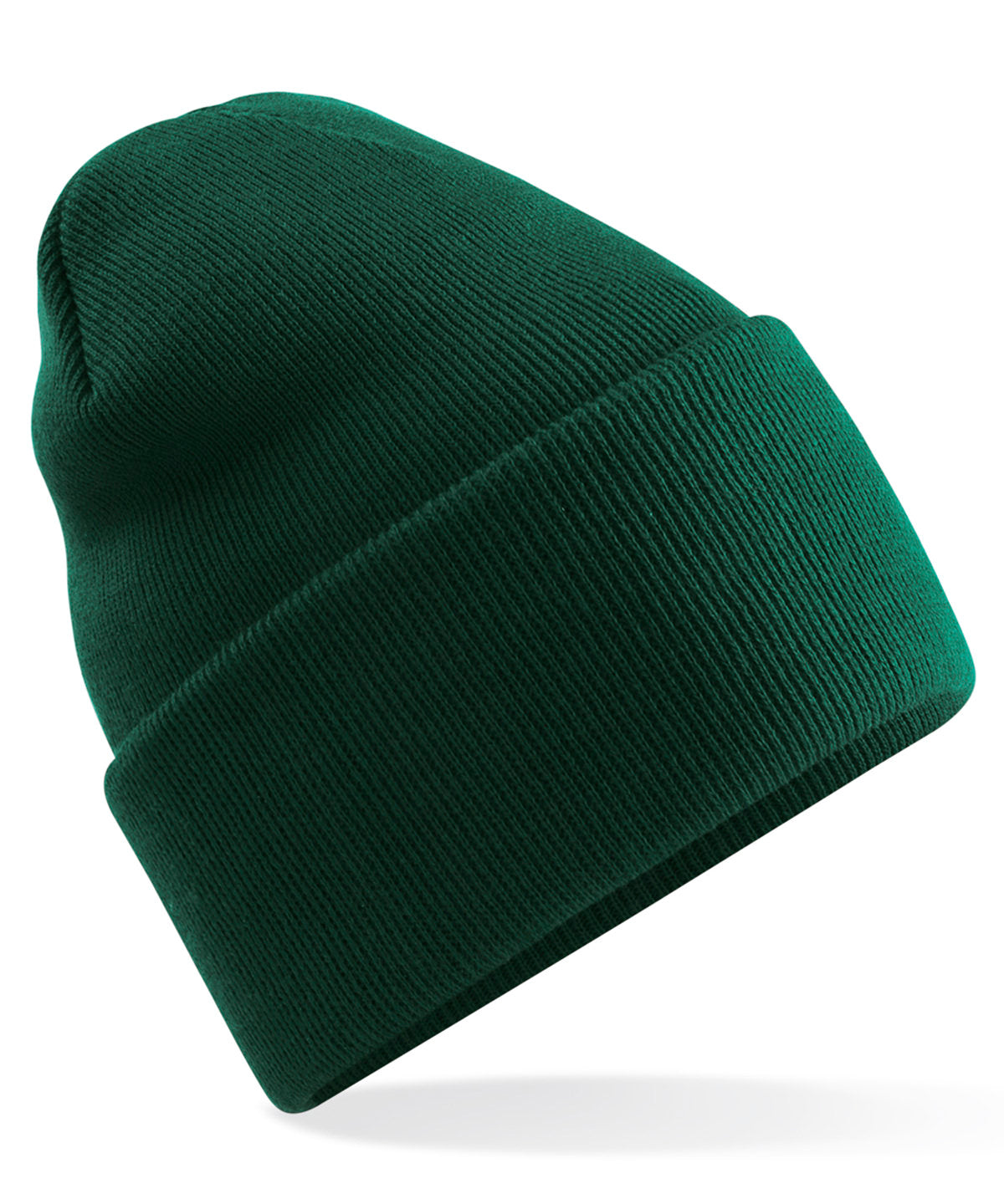 Beanies - Original djup uppvikt mössa Bottle Green One size