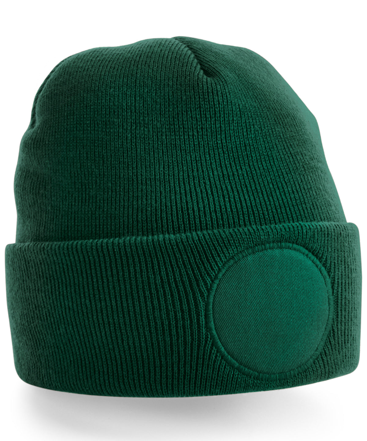 Beanies - Cirkulär patch mössa Bottle Green One Size