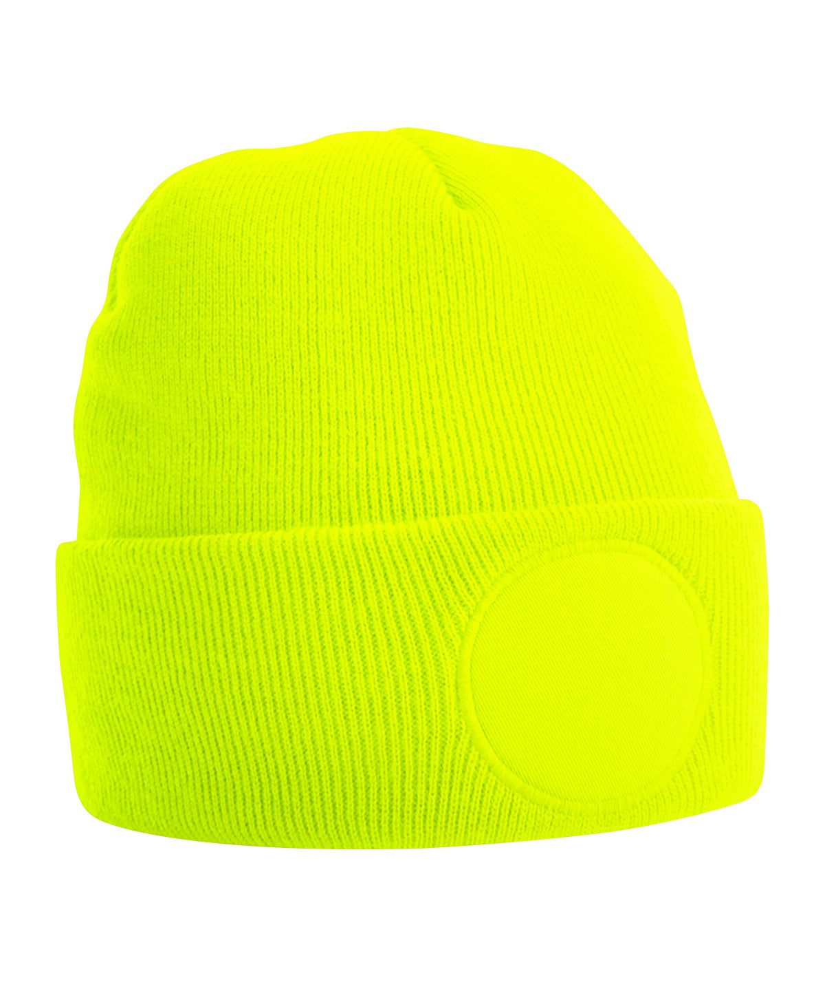 Beanies - Cirkulär patch mössa Fluorescent Yellow One Size