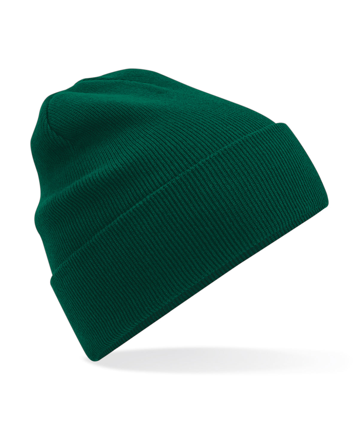 Beanies - Original Cuffed Beanie i Ekologisk Bomull Bottle Green One size