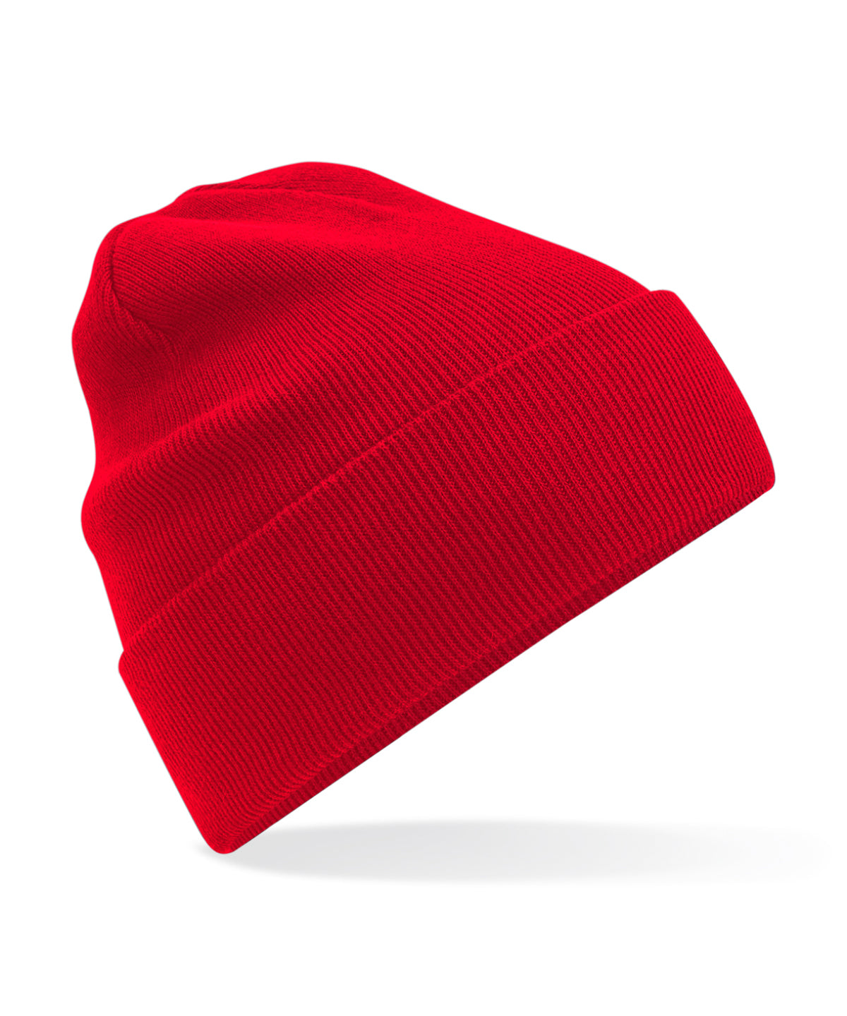 Beanies - Original Cuffed Beanie i Ekologisk Bomull Classic Red One size