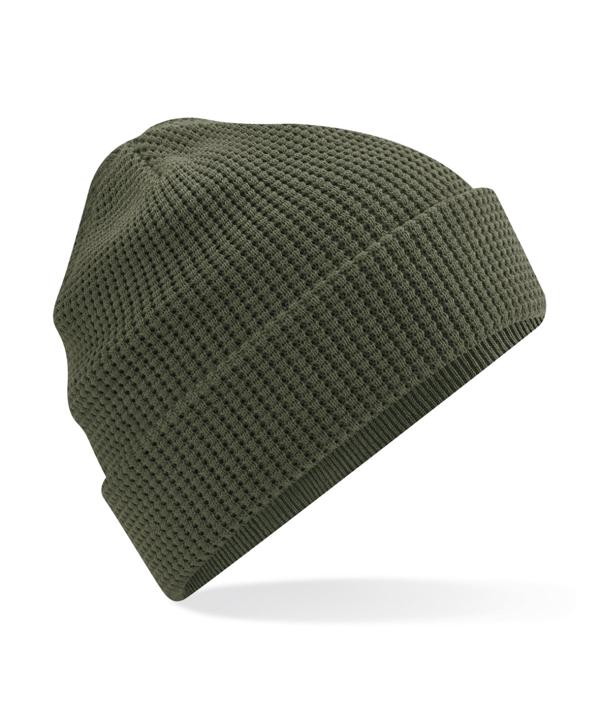 Beanies - Organisk bomull våffel beanie Olive Green One size