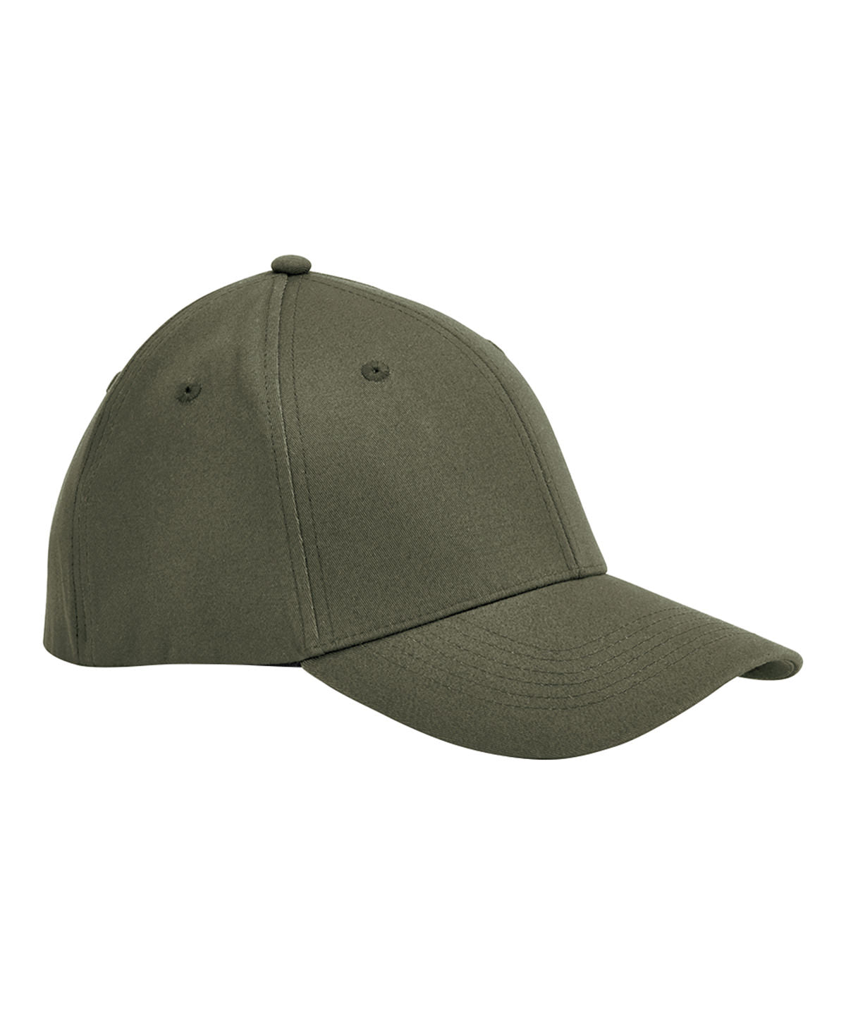 Caps - Stretchpassform på ekologisk keps i bomull Olive Green