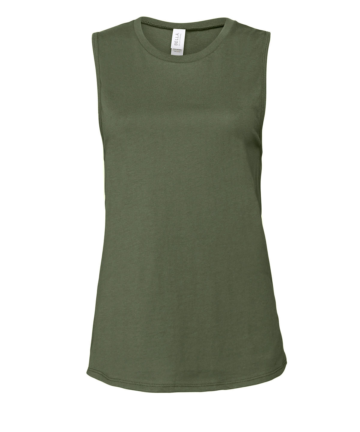 Vests - Jersey muscle tank för dam – enkel och stilren Military Green