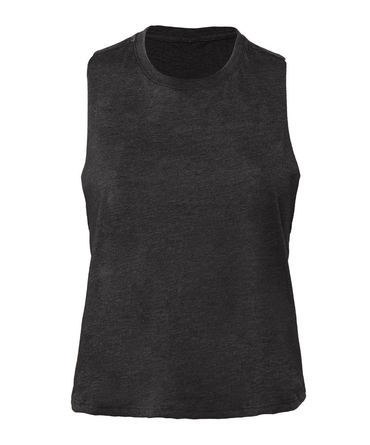 Vests - Racerback cropped tank för dam – avslappnad stil Dark Grey Heather