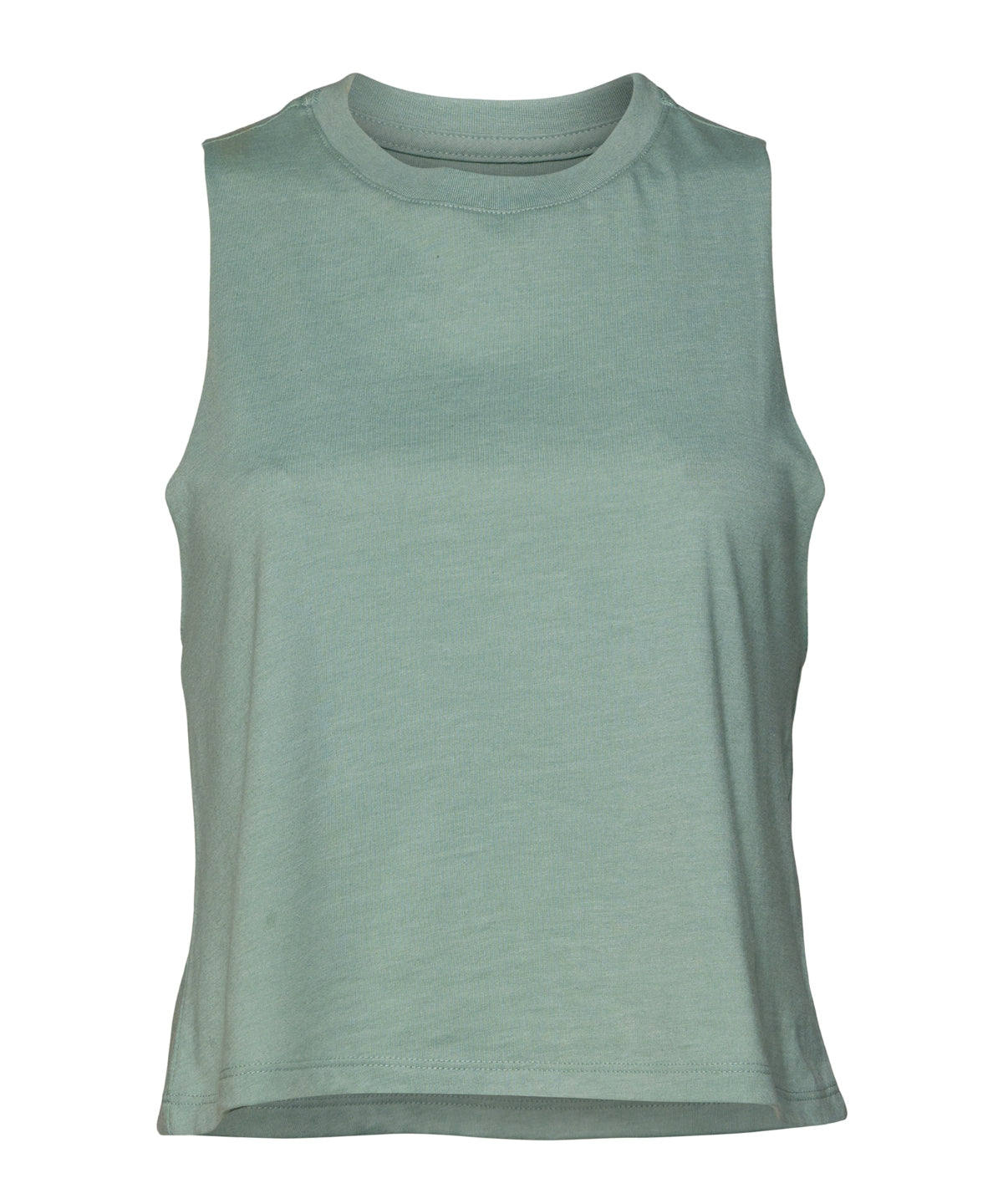 Vests - Racerback cropped tank för dam – avslappnad stil Heather Dusty Blue