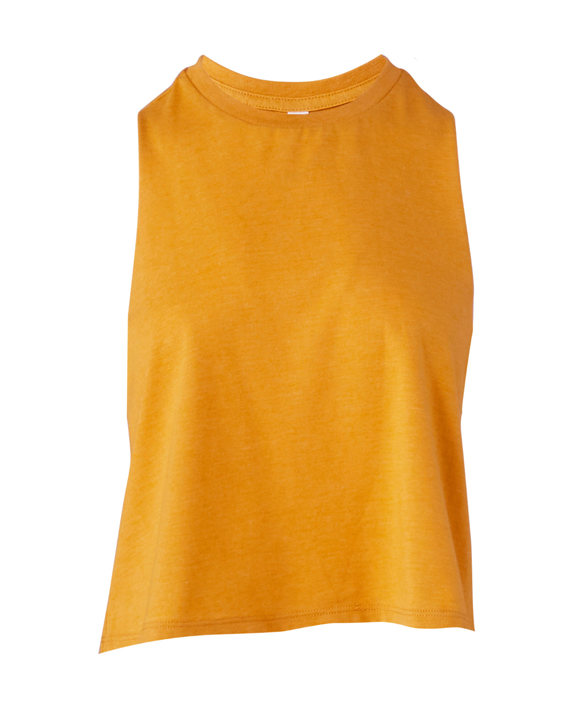 Vests - Racerback cropped tank för dam – avslappnad stil Heather Mustard