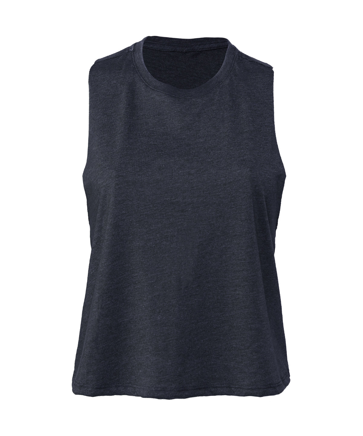 Vests - Racerback cropped tank för dam – avslappnad stil Heather Navy