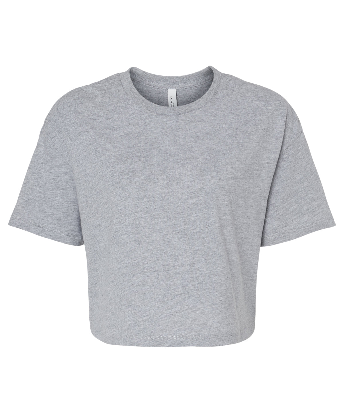 T-Shirts - Trendig Jersey Crop Tee för Damer Athletic Heather