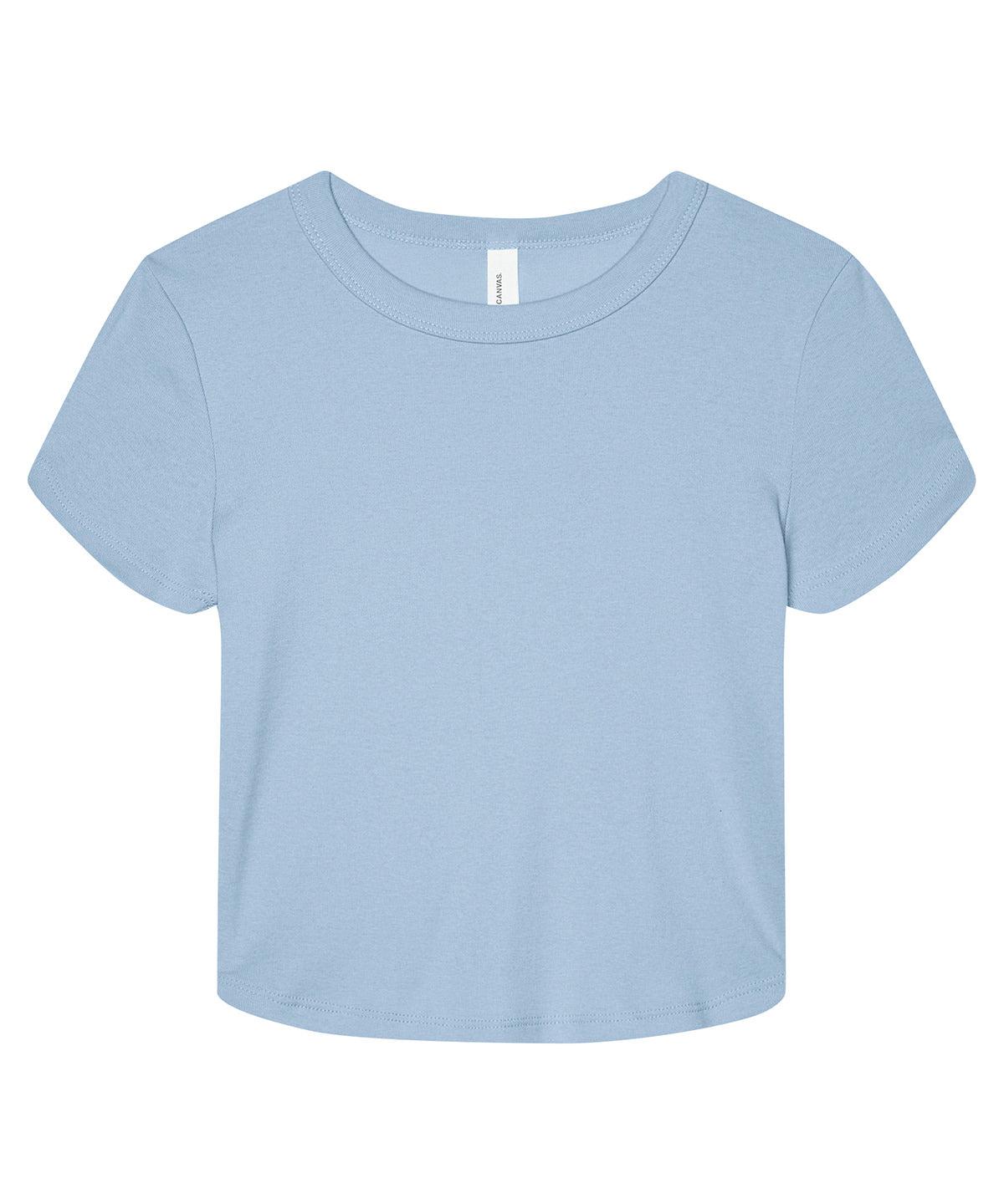 T-Shirts - Dam Micro Rib Baby T-shirt Solid Baby Blue Blend