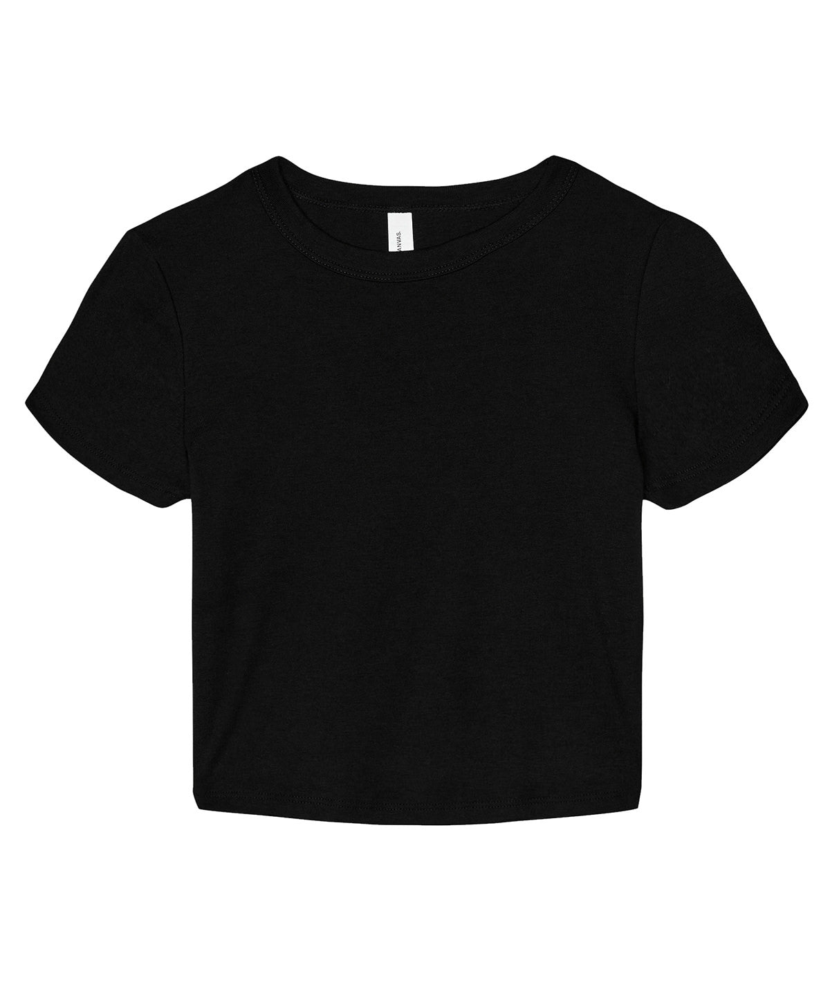 T-Shirts - Dam Micro Rib Baby T-shirt Solid Black Blend