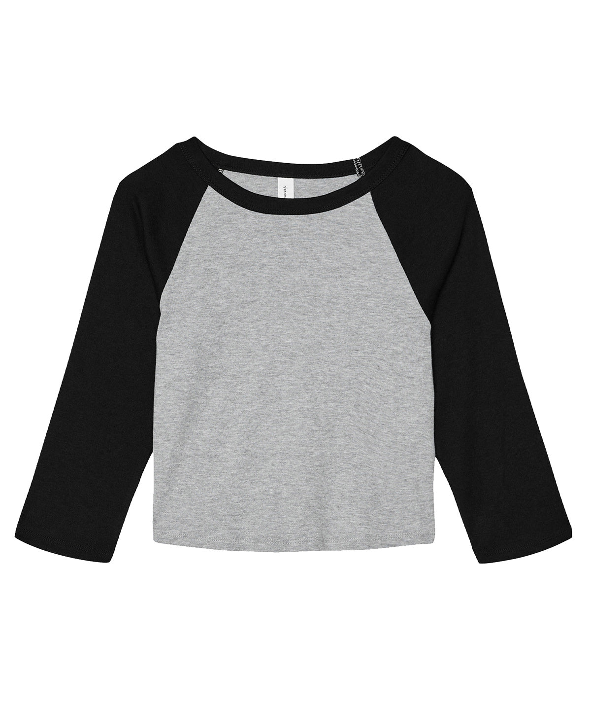 T-Shirts - Dam Micro Rib 3/4 Raglan Baby T-shirt Athletic Heather Black