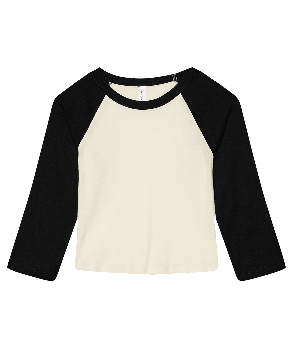 T-Shirts - Dam Micro Rib 3/4 Raglan Baby T-shirt Natural Black