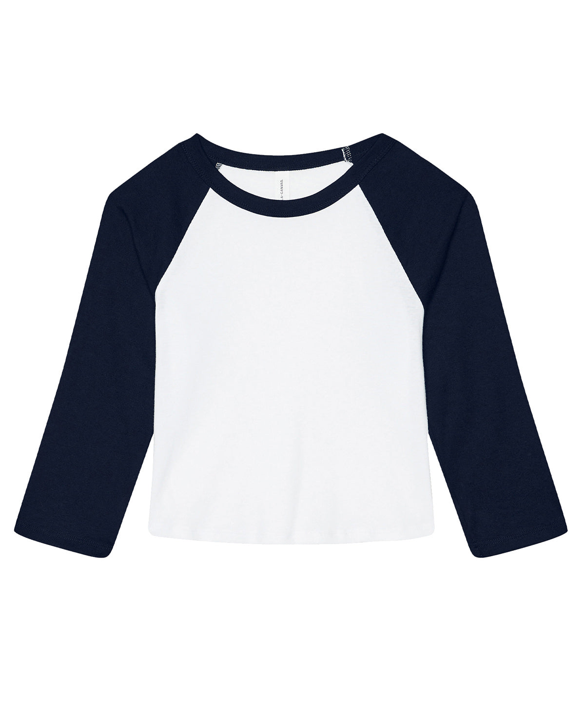 T-Shirts - Dam Micro Rib 3/4 Raglan Baby T-shirt White Navy