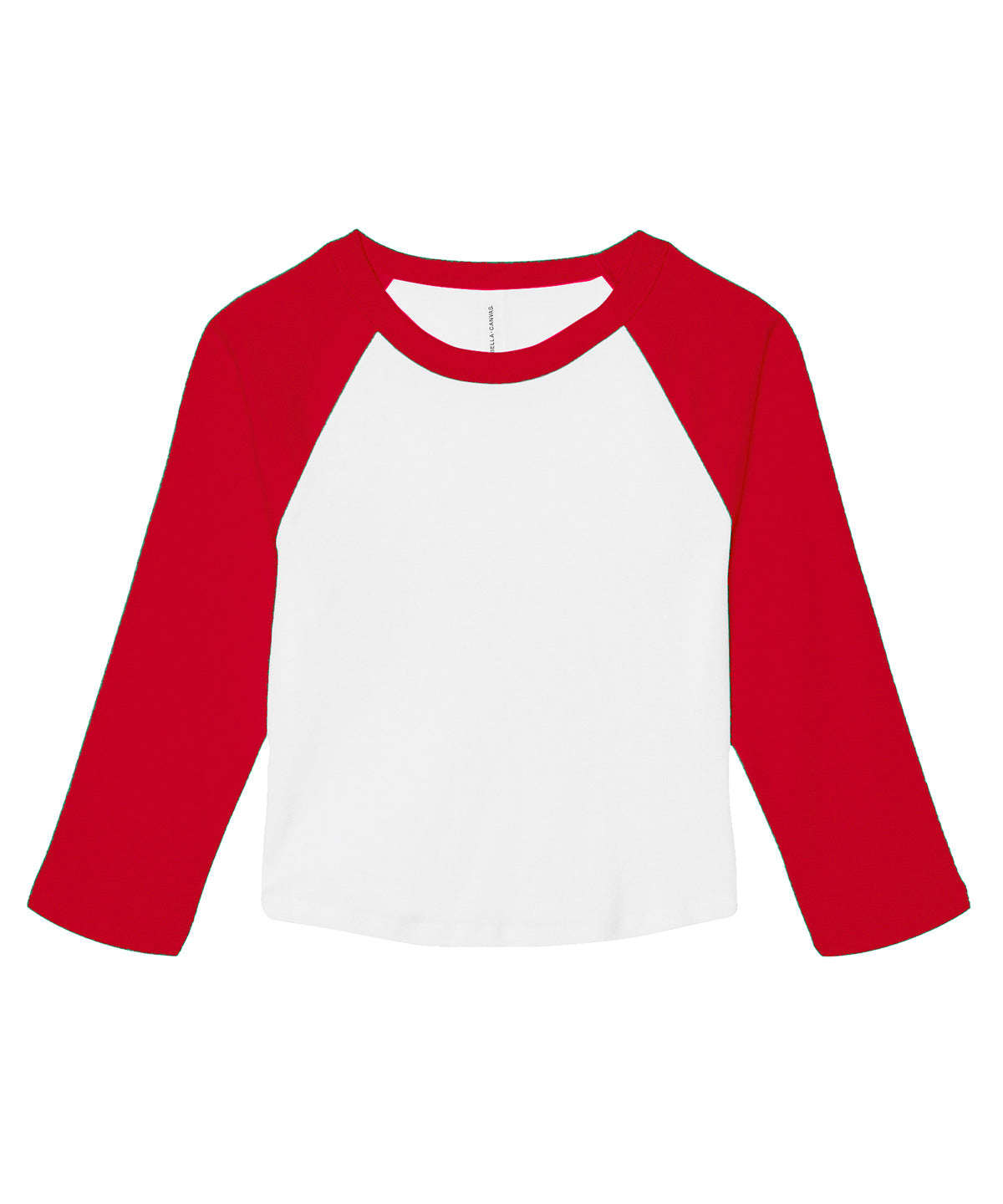 T-Shirts - Dam Micro Rib 3/4 Raglan Baby T-shirt White Red