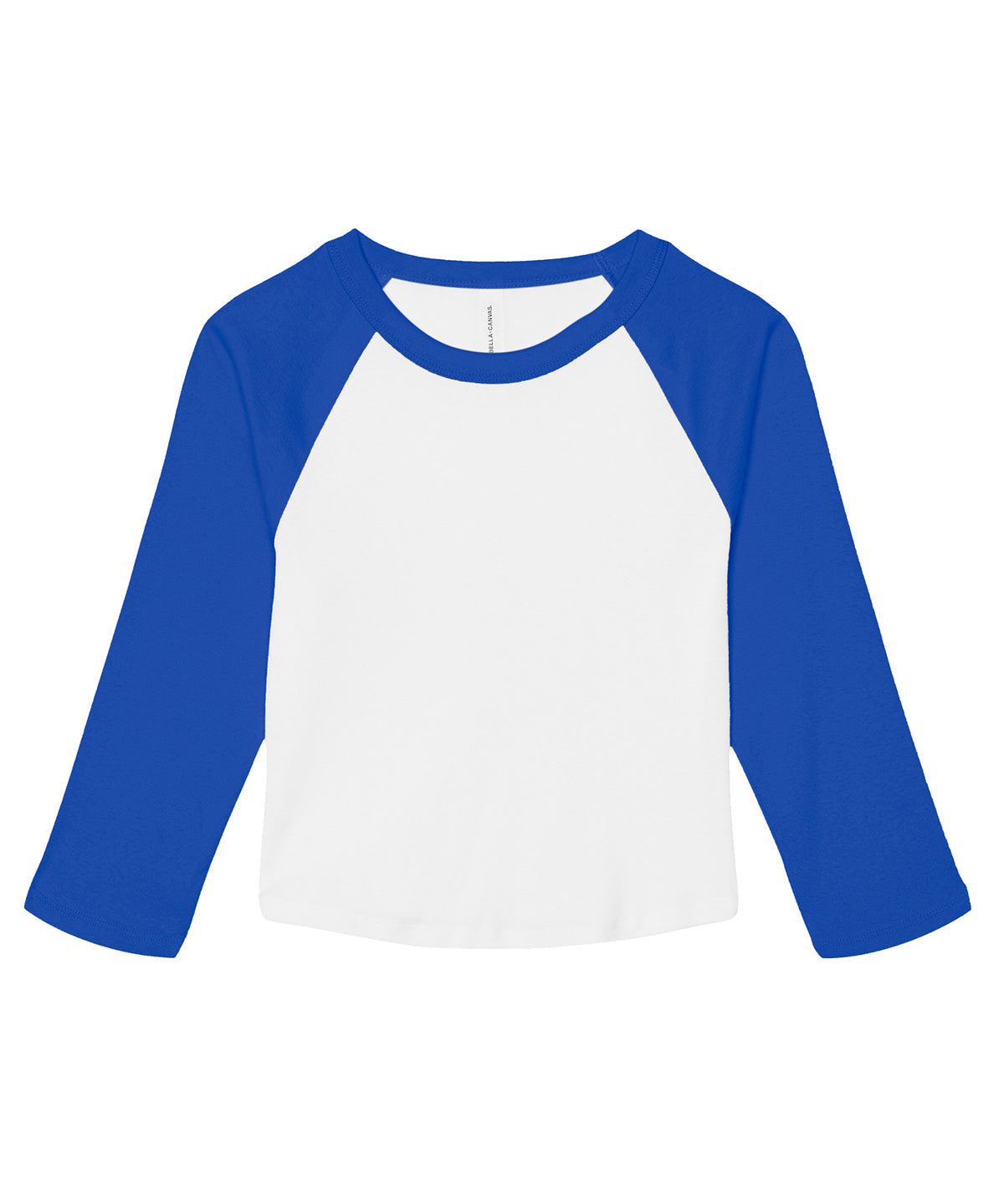 T-Shirts - Dam Micro Rib 3/4 Raglan Baby T-shirt White True Royal