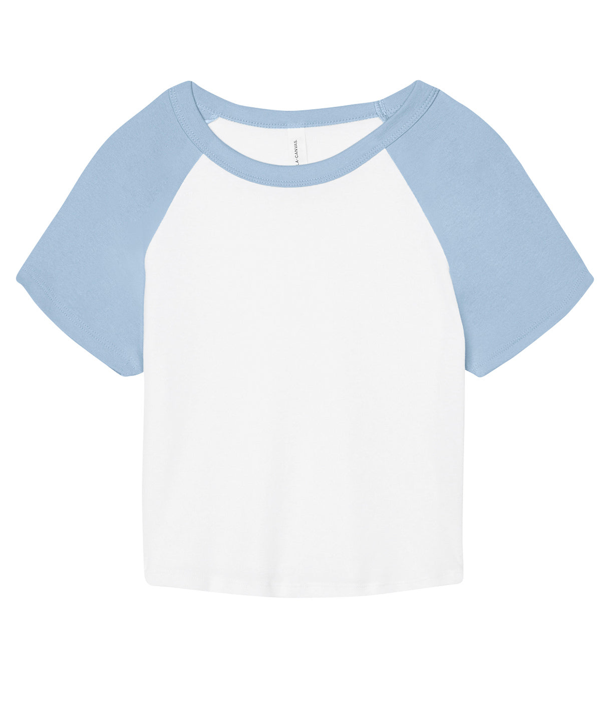 T-Shirts - Athletic micro rib raglan t-shirt White Baby Blue