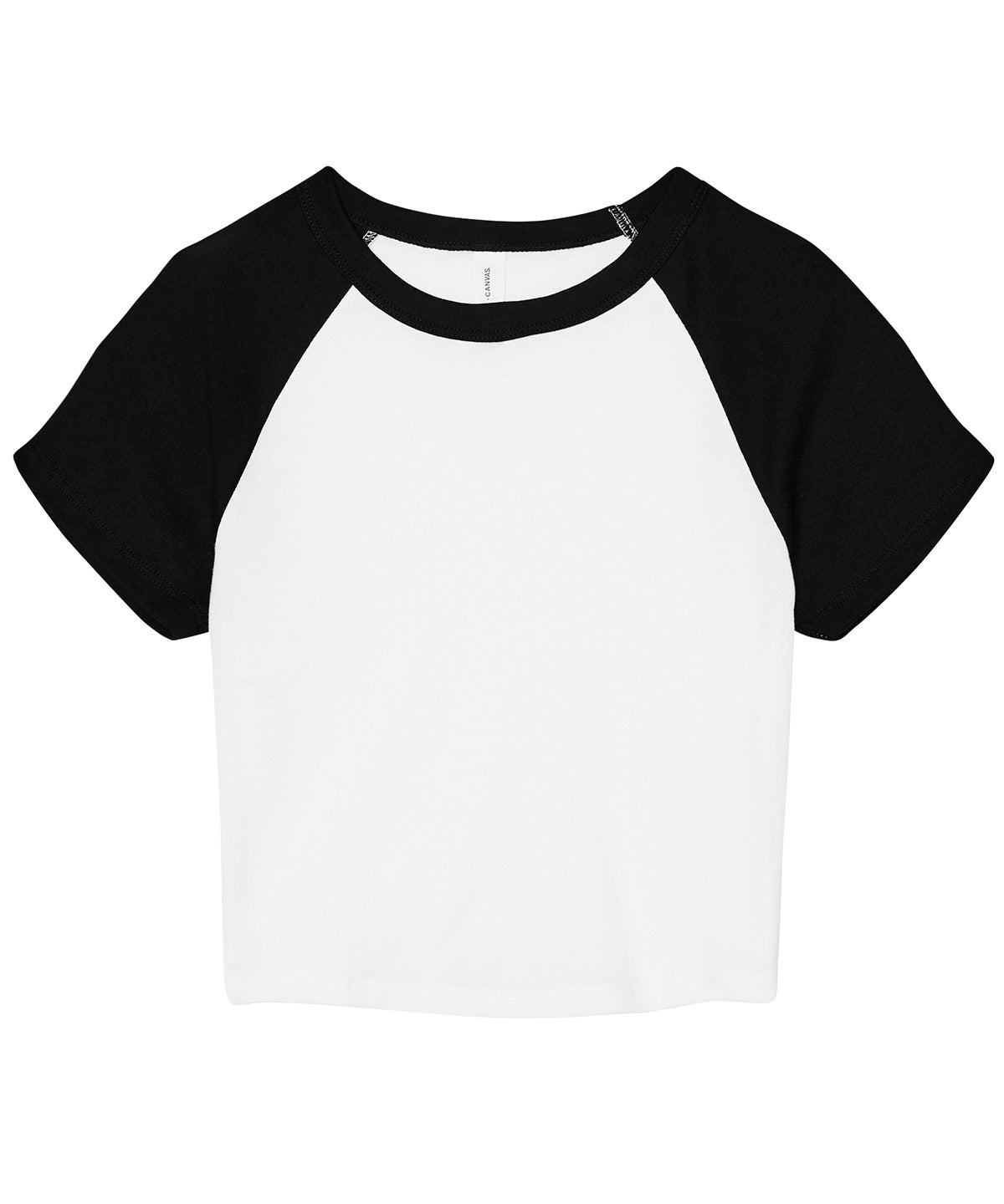 T-Shirts - Athletic micro rib raglan t-shirt White Black