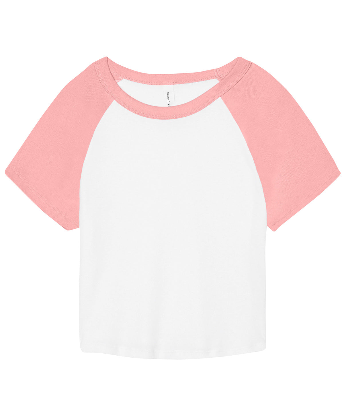 T-Shirts - Athletic micro rib raglan t-shirt White Pink