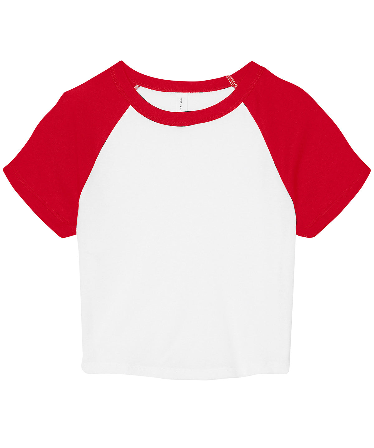 T-Shirts - Athletic micro rib raglan t-shirt White Red