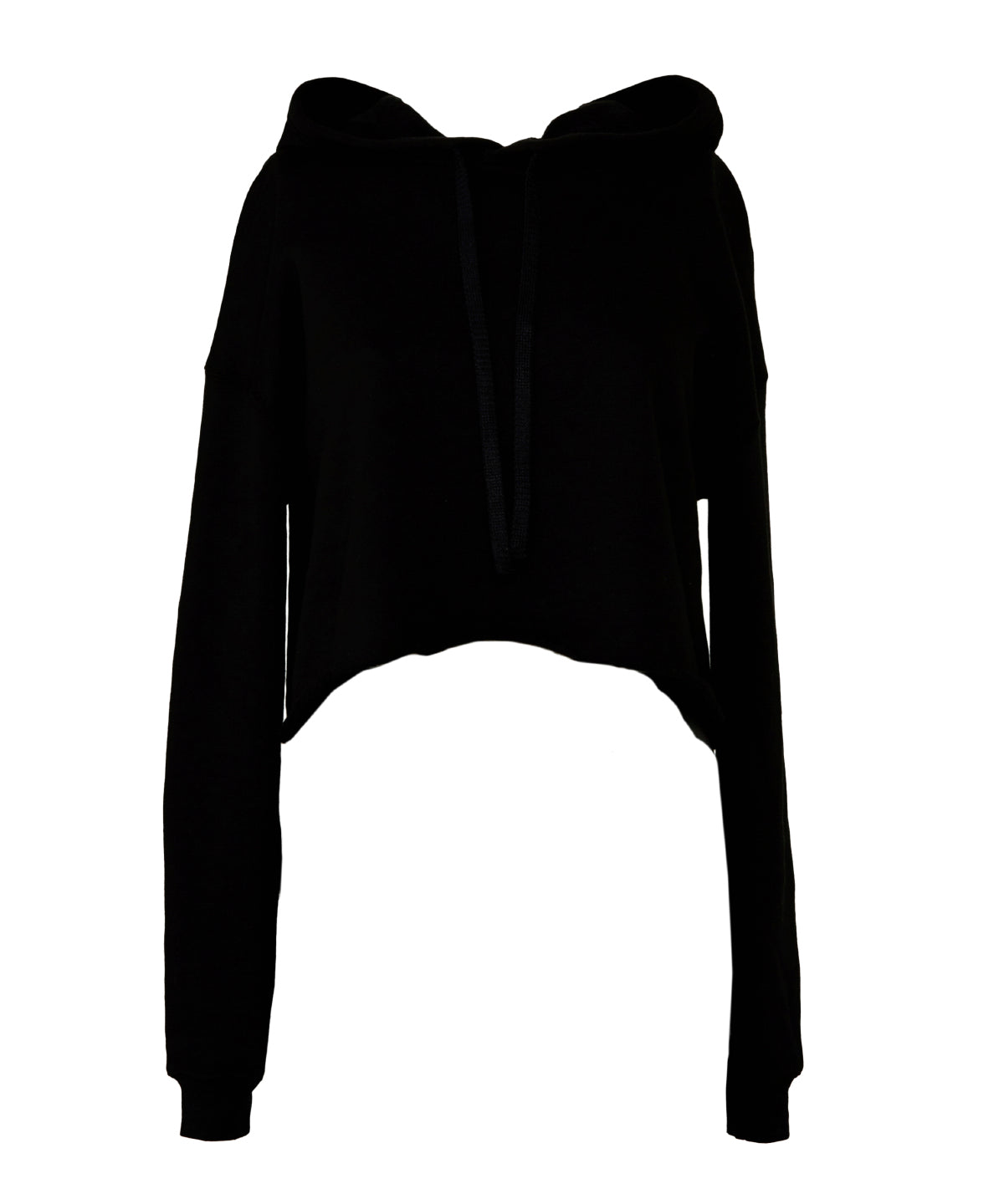 Hoodies - Dam Croppad Fleece Hoodie Black