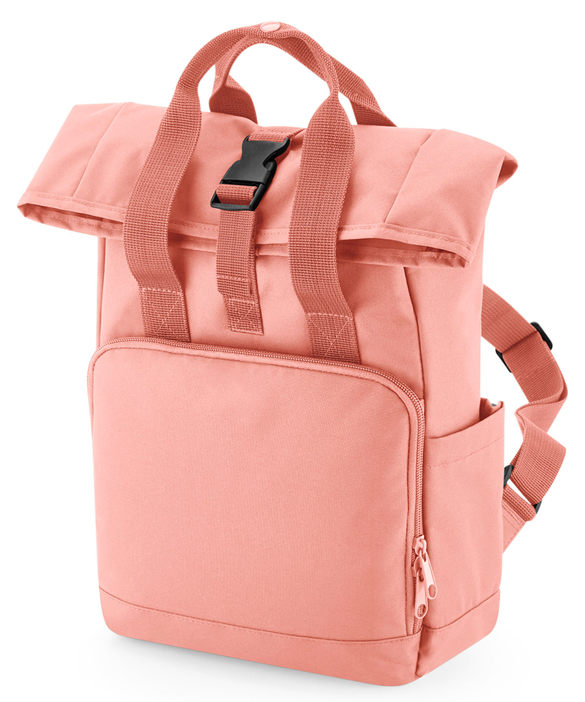 Bags - Hållbar och Stilfull Mini Ryggsäck med Rulltopp Blush Pink One size