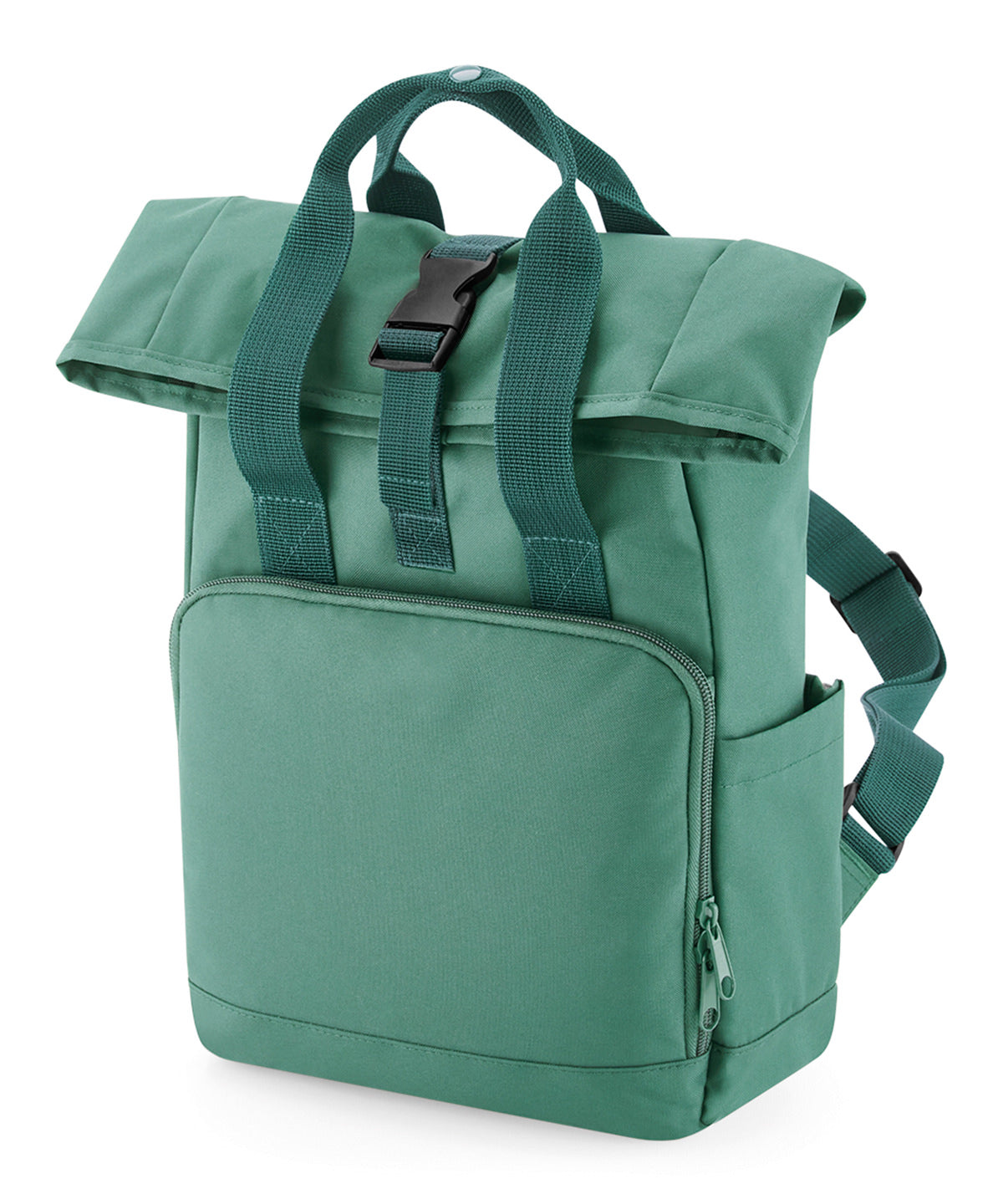 Bags - Hållbar och Stilfull Mini Ryggsäck med Rulltopp Sage Green One size