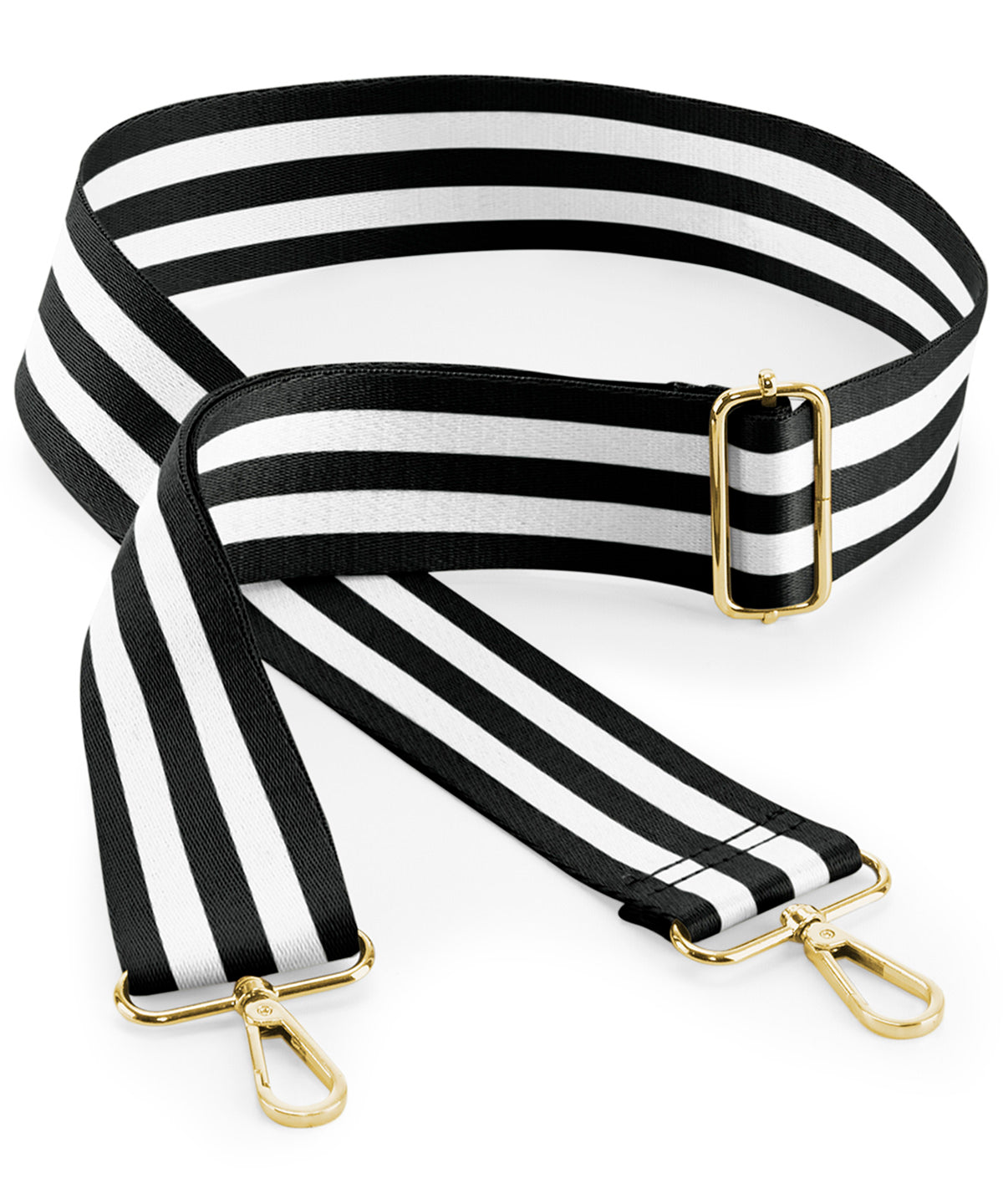 Straps - Boutique justerbar axelväska Black White One size