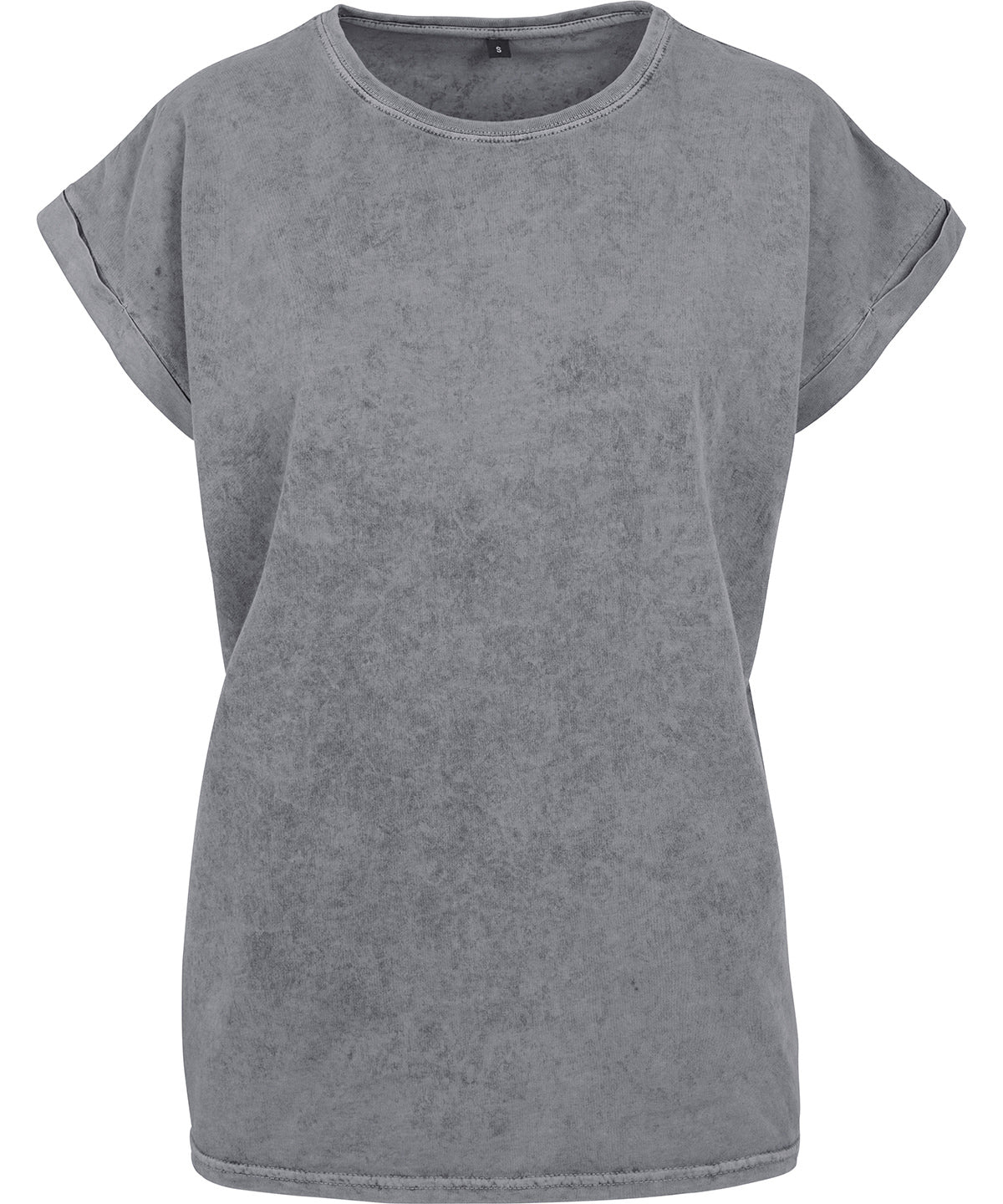 T-Shirts - Dam Acid Washed Extended Shoulder Tee Asphalt