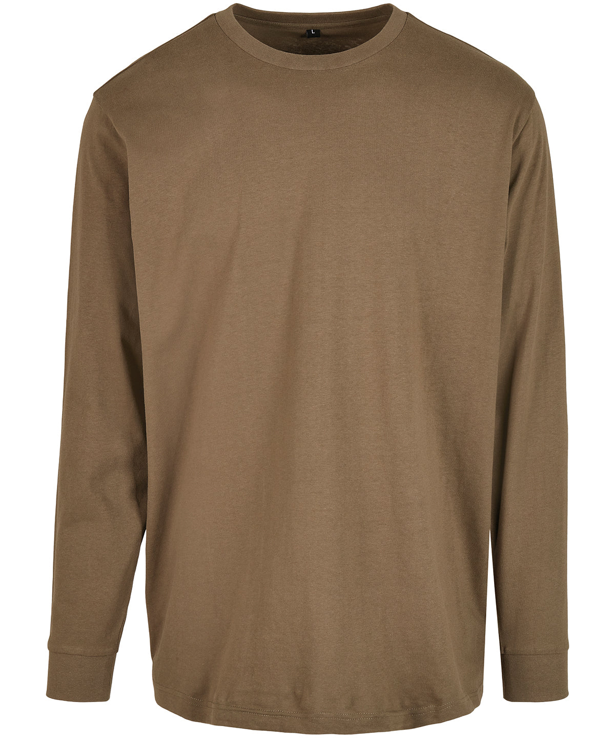 Sweatshirts - Långärmad t-shirt med muddribbing Olive