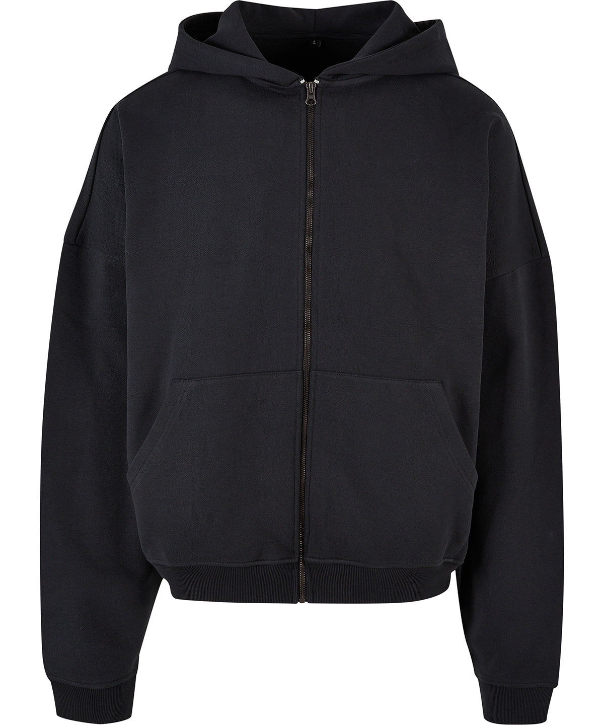 Hoodies - Oversized zip hoodie med 90-talskänsla Black