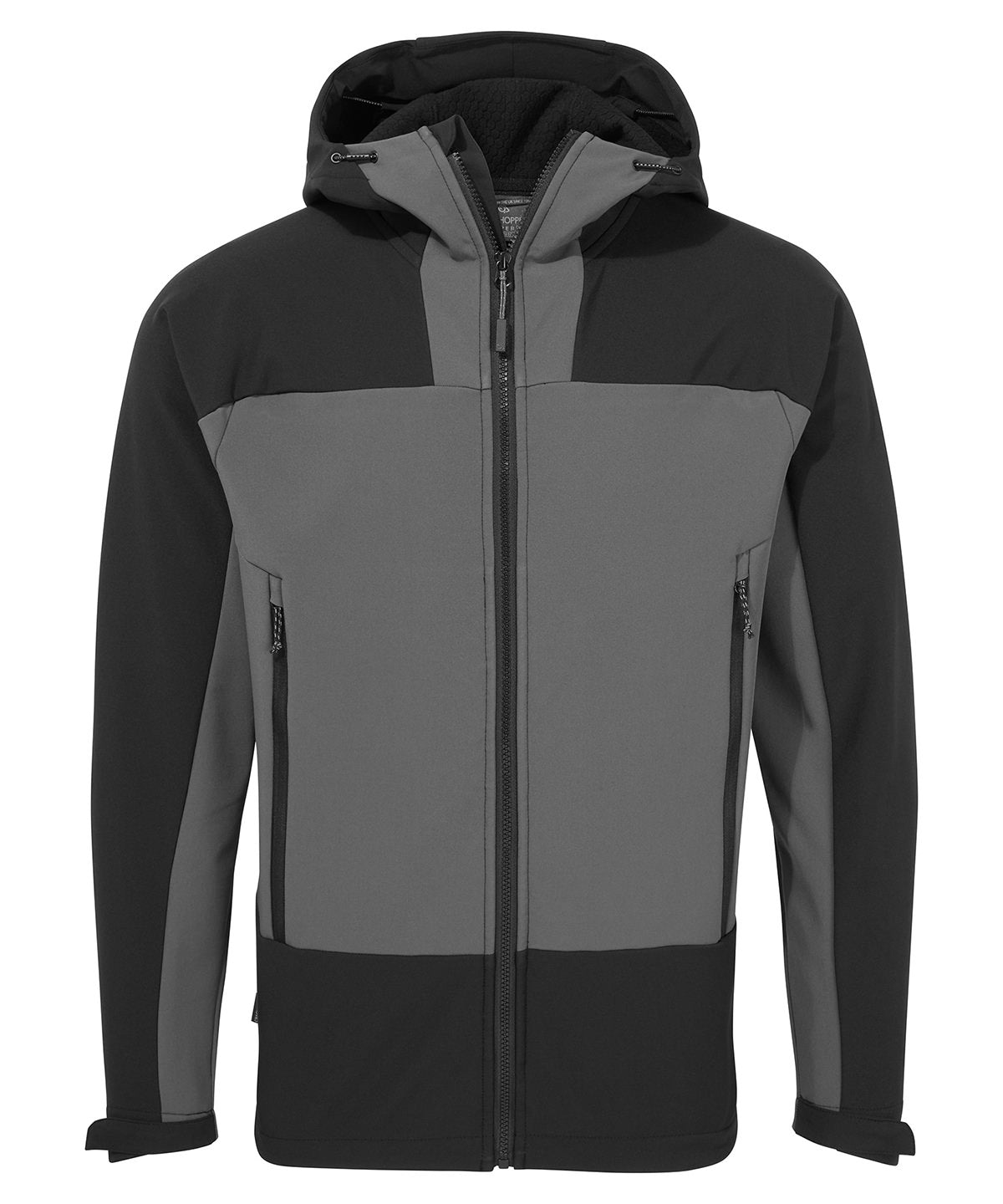 Softshells - Expert Active Hooded Softshell-jacka för Herrar Carbon Grey Black