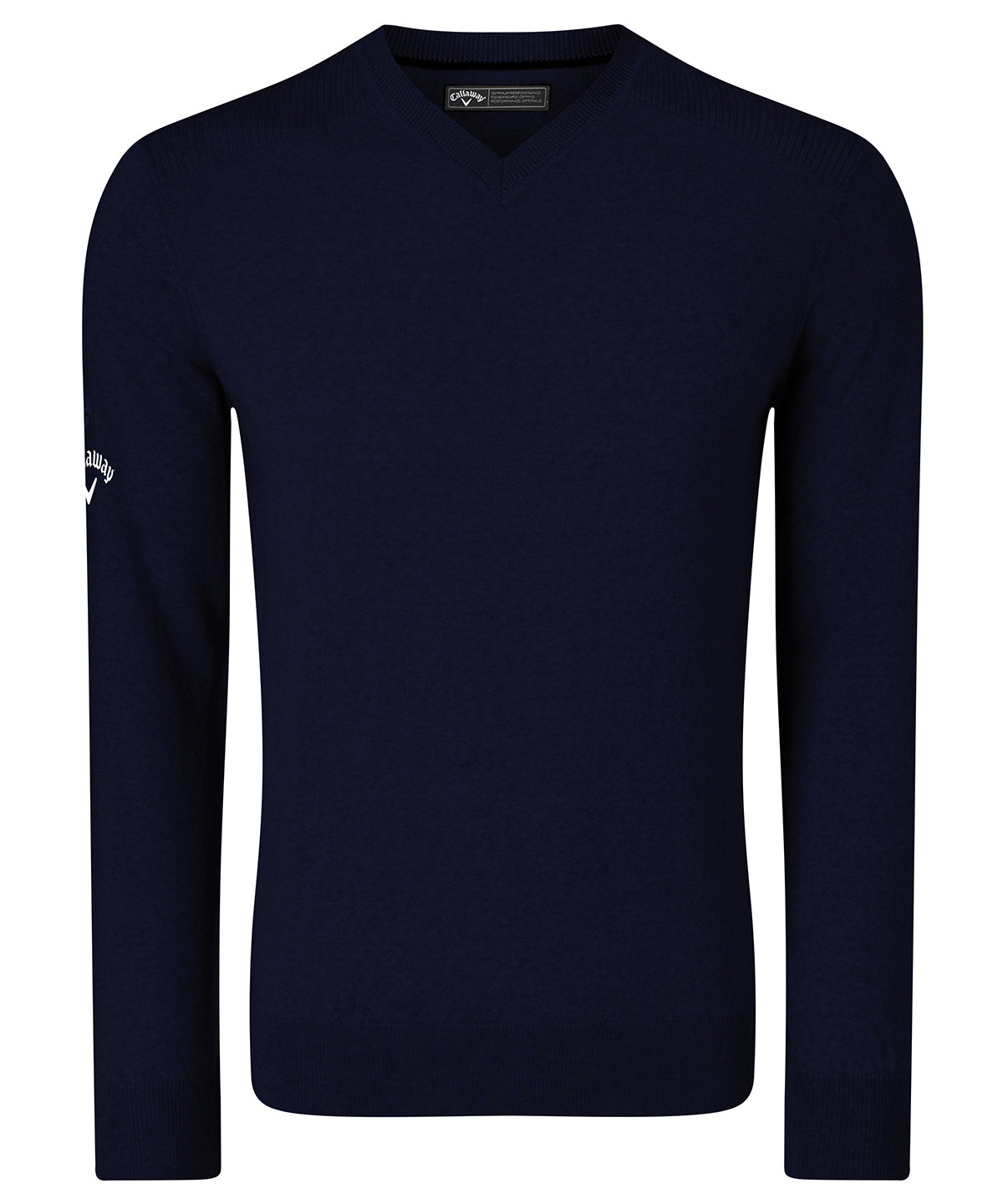 Knitted Jumpers - Ribbade V-ringad Merinosweater Dark Navy Peacoat Navy