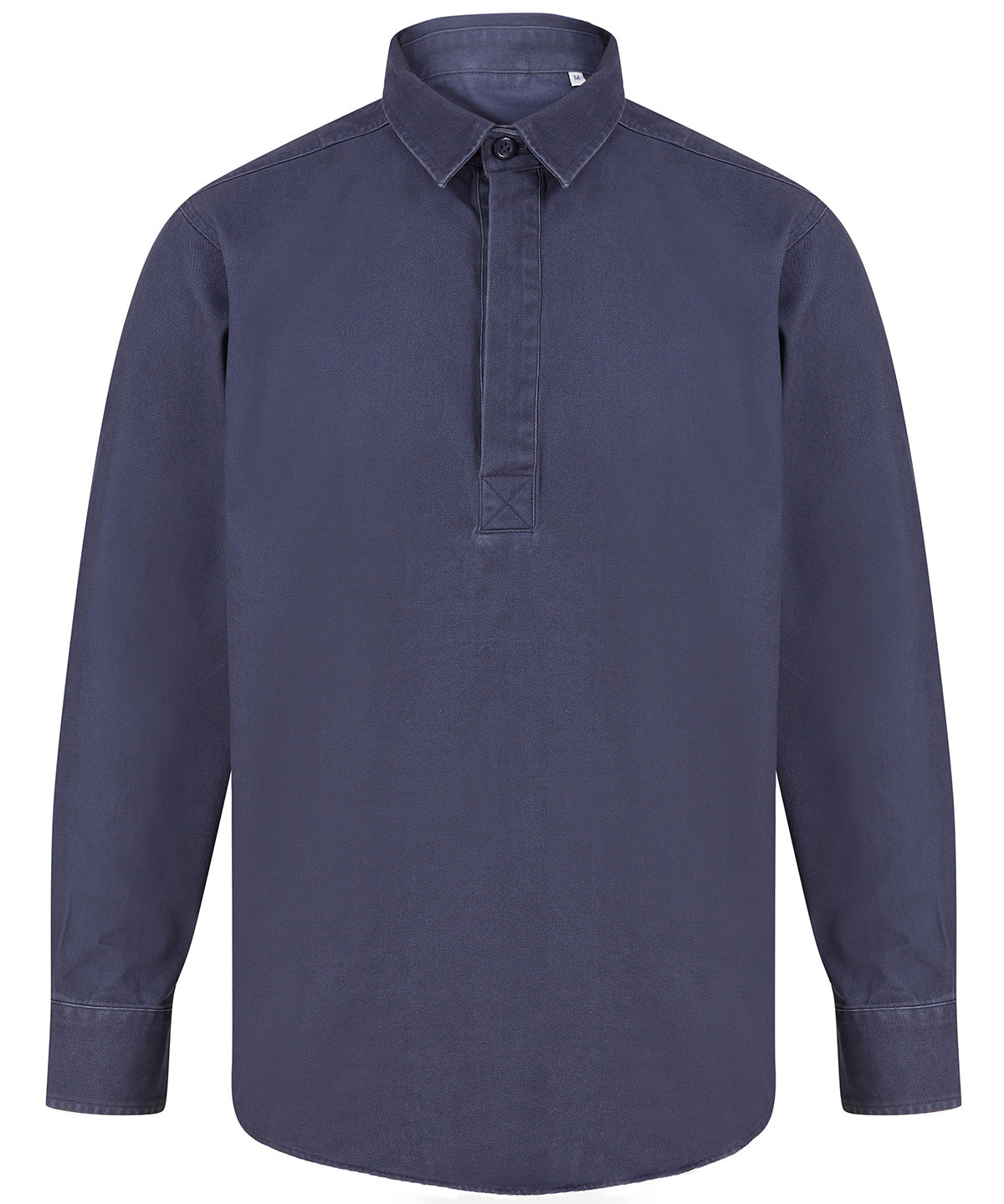 Shirts - Ikonisk Pullover Drillskjorta för Herrar Washed Navy