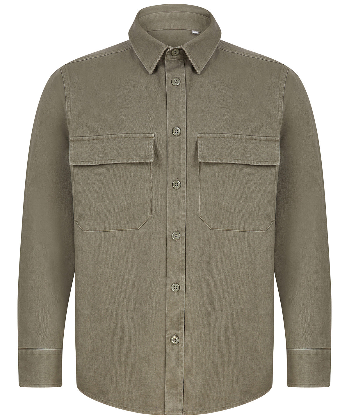 Shirts - Stilren och Hållbar Overshirt i Drillväv Khaki