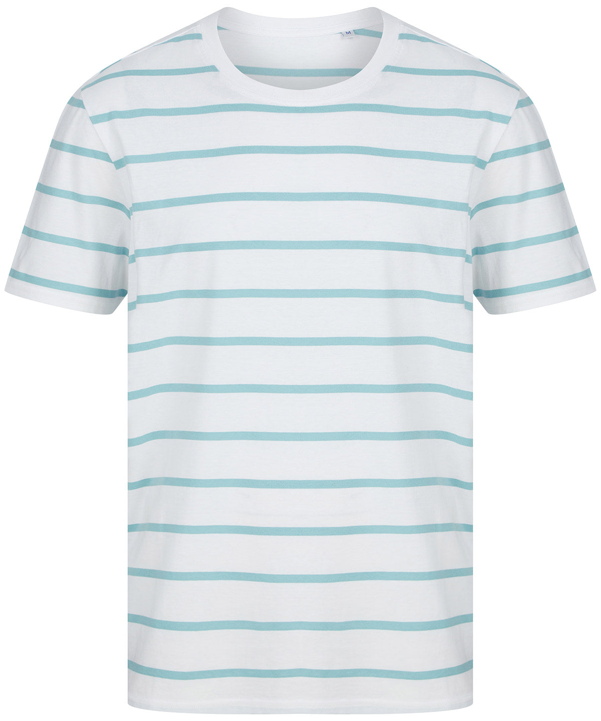 T-Shirts - Randig T-shirt White Duck Egg