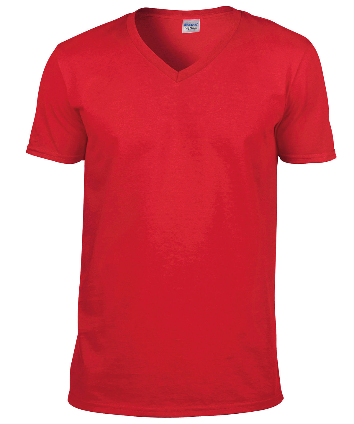 T-Shirts - Stilren V-ringad T-shirt för Herrar Cherry Red