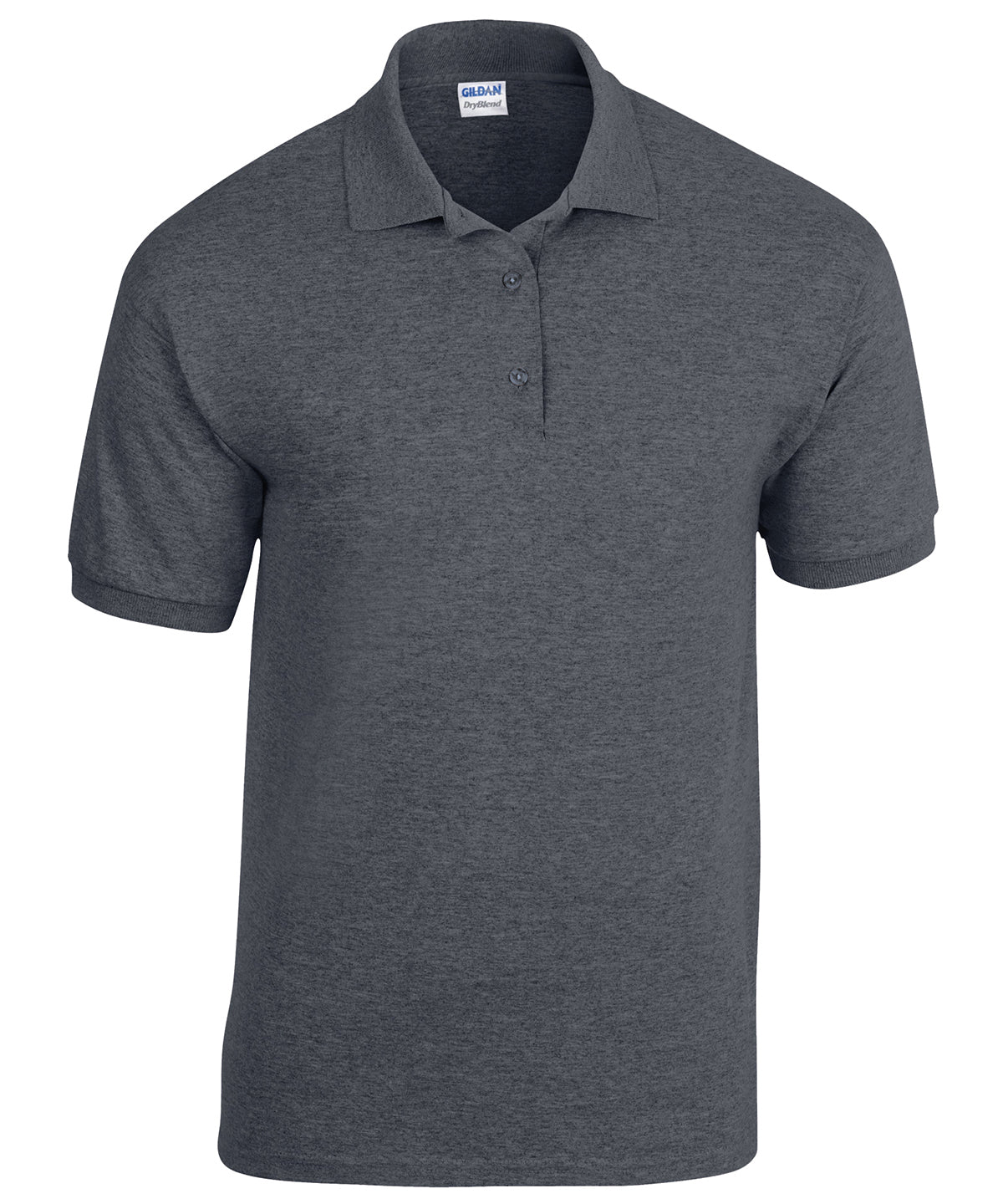 Polos - Stilren och Funktionell DryBlend Jersey Stickad Pikétröja för Herrar Dark Heather