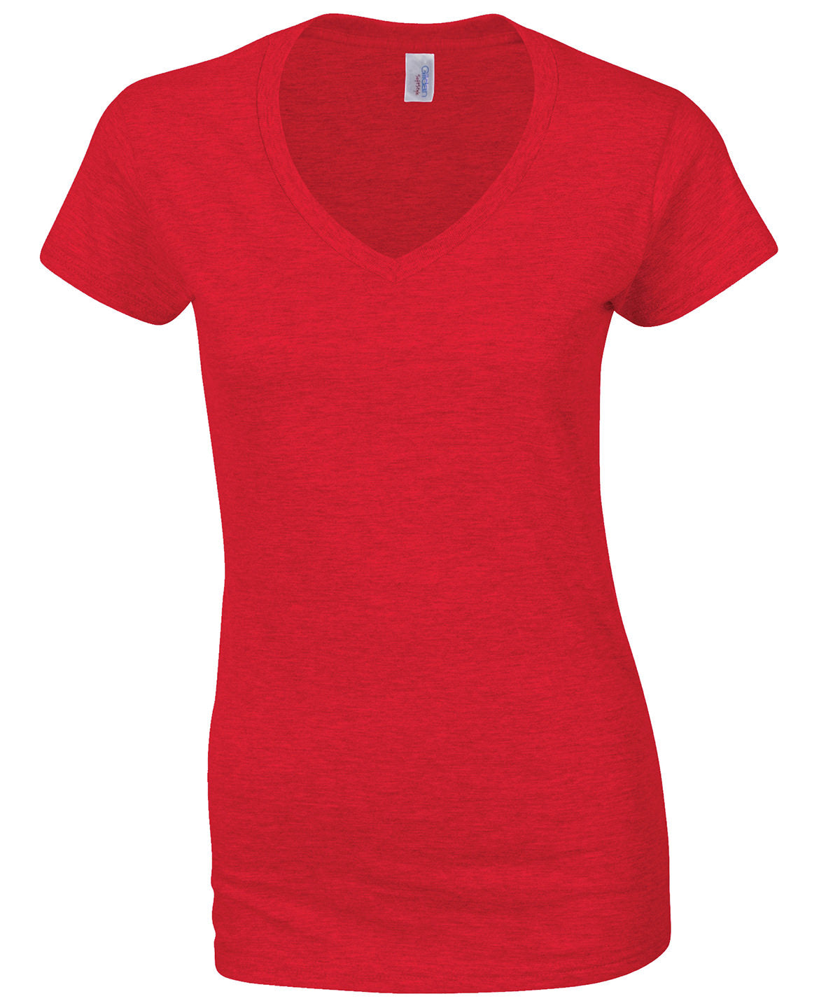 T-Shirts - Elegant och Bekväm Dam V-ringad T-shirt Cherry Red