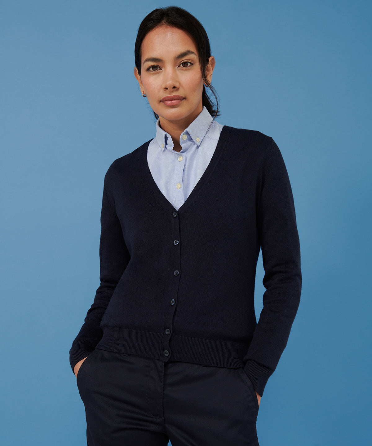 Cardigans - V-ringad cardigan för damer