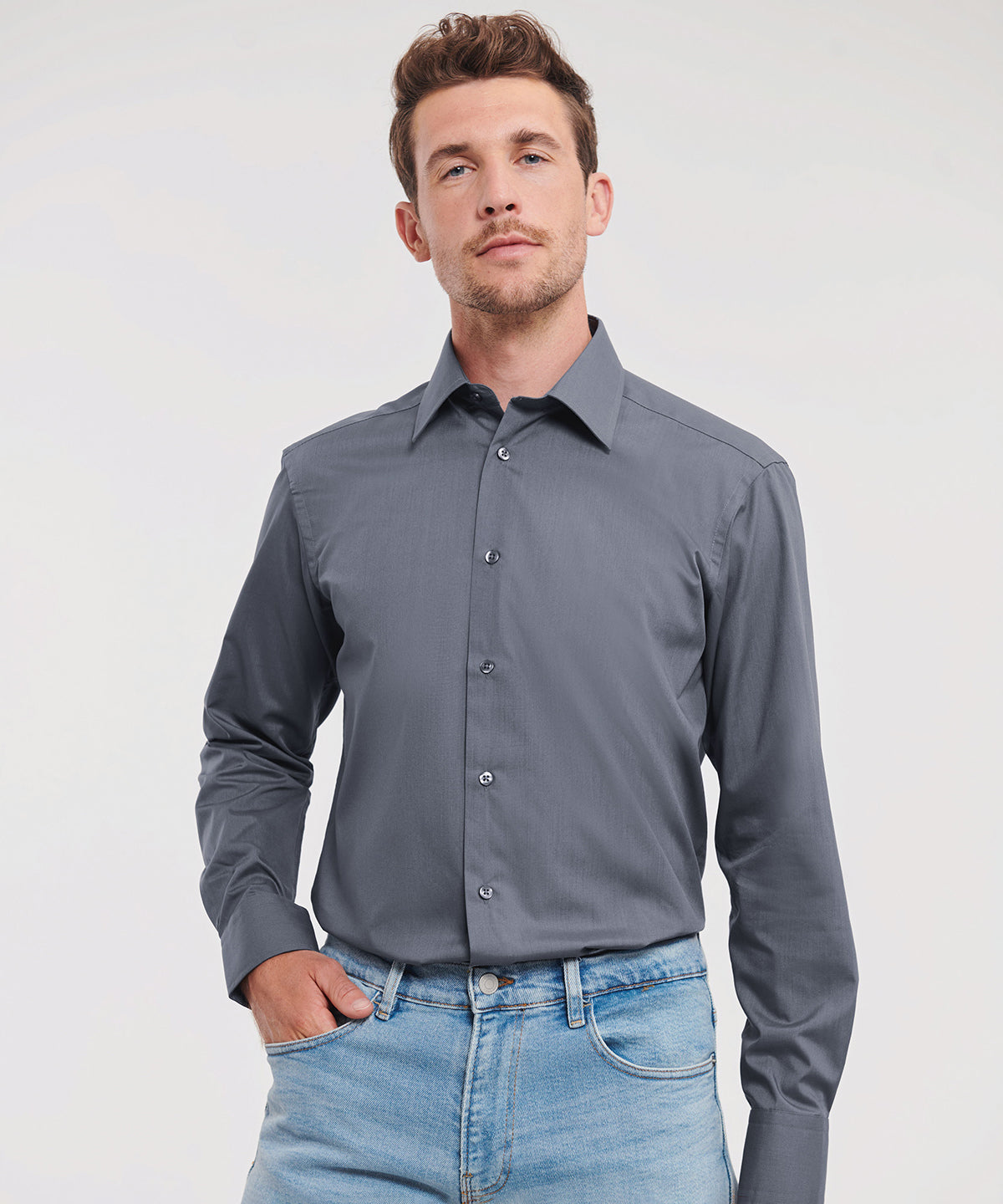 Shirts - Långärmad Skjorta i Polycotton Poplin