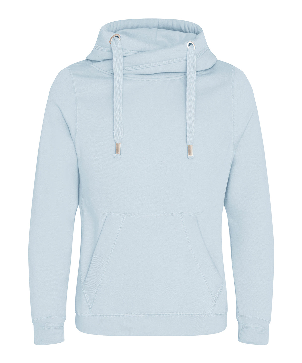 Hoodies - Huvtröja med korshalsning Sky Blue