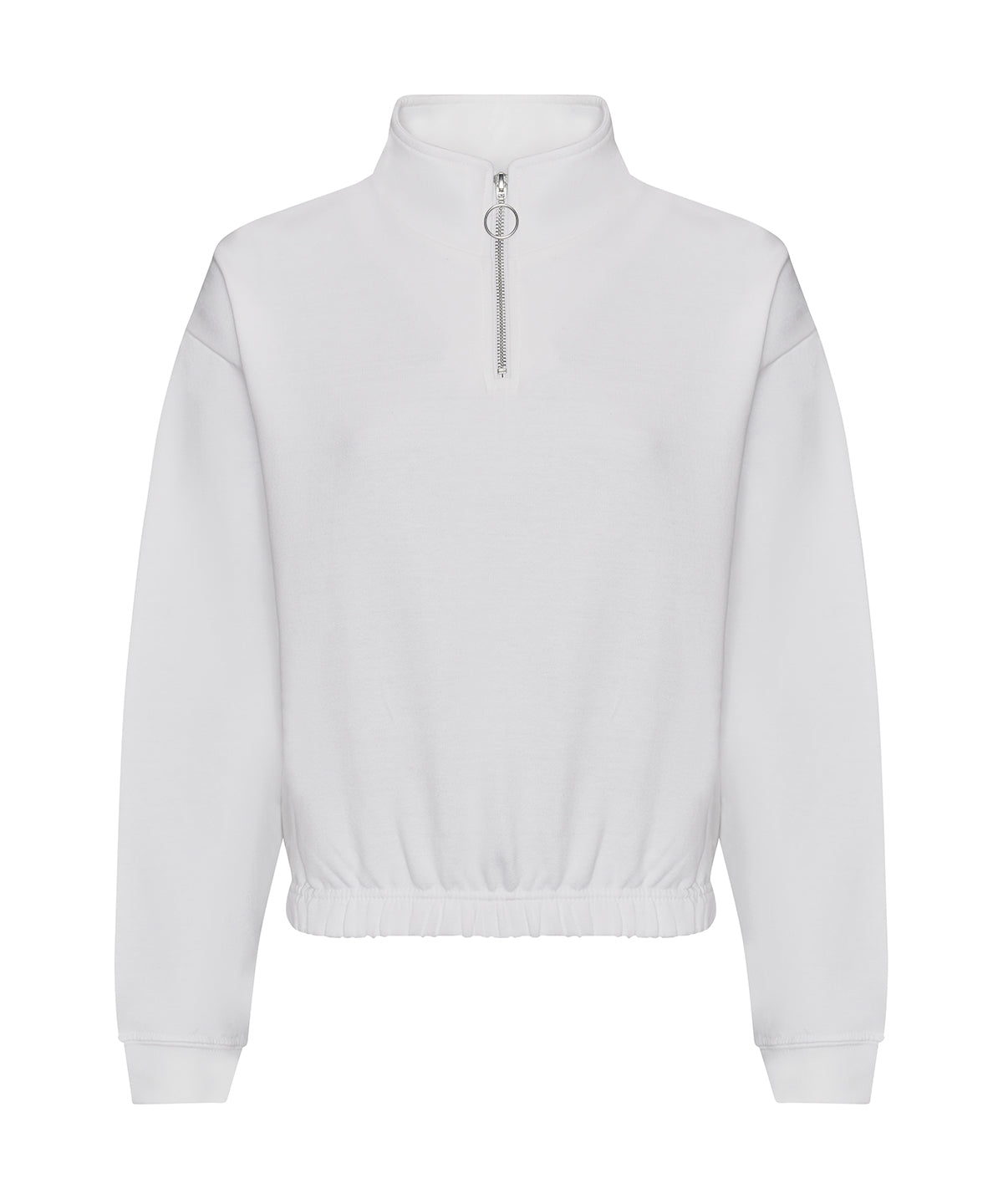 Sweatshirts - Dam Croppad Fyrdelad Huvtröja Arctic White