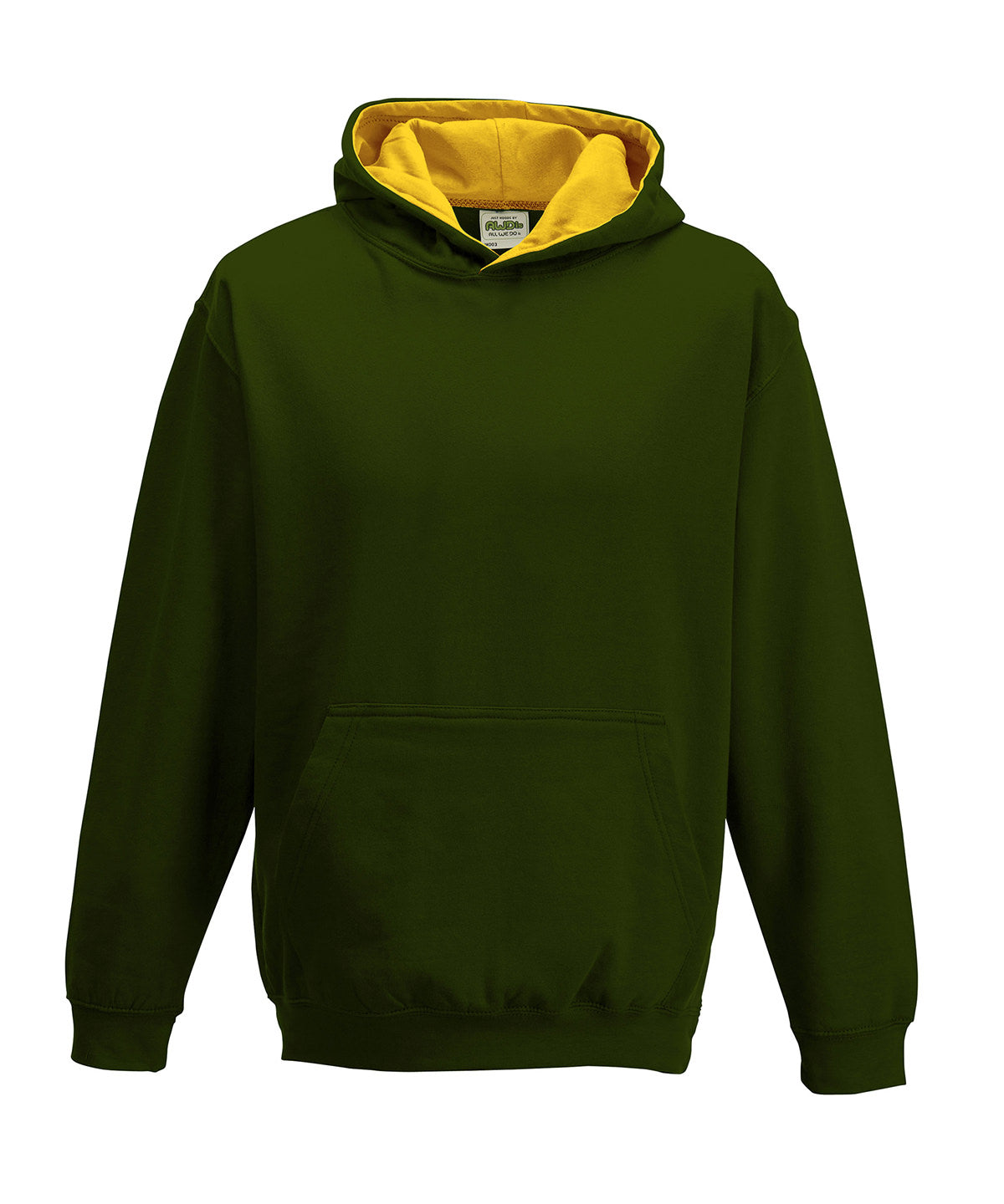 Hoodies - Perfekta Barns Varsity Hoodie för Lek och Avkoppling Forest Green Gold