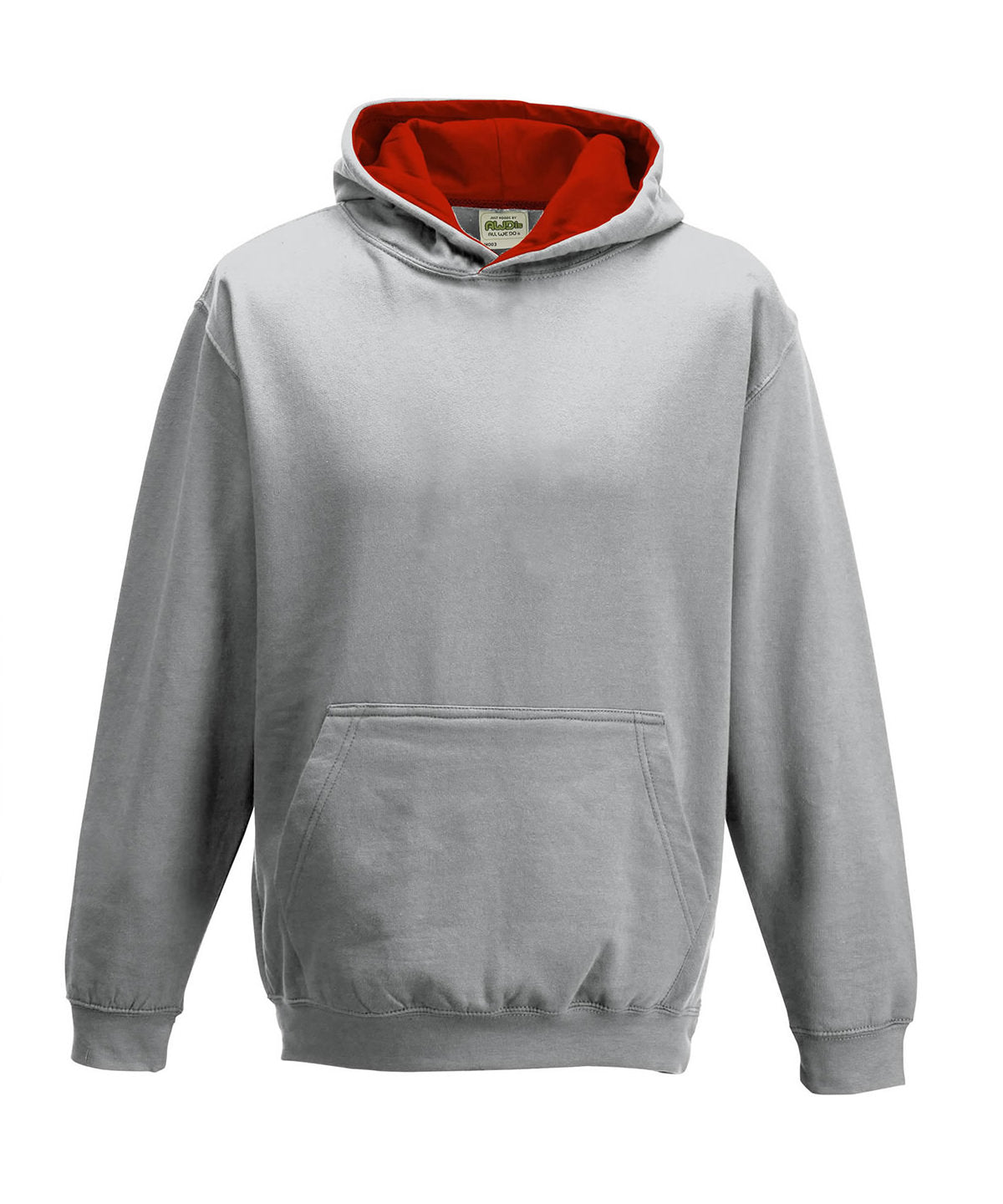 Hoodies - Perfekta Barns Varsity Hoodie för Lek och Avkoppling Heather Grey Fire Red