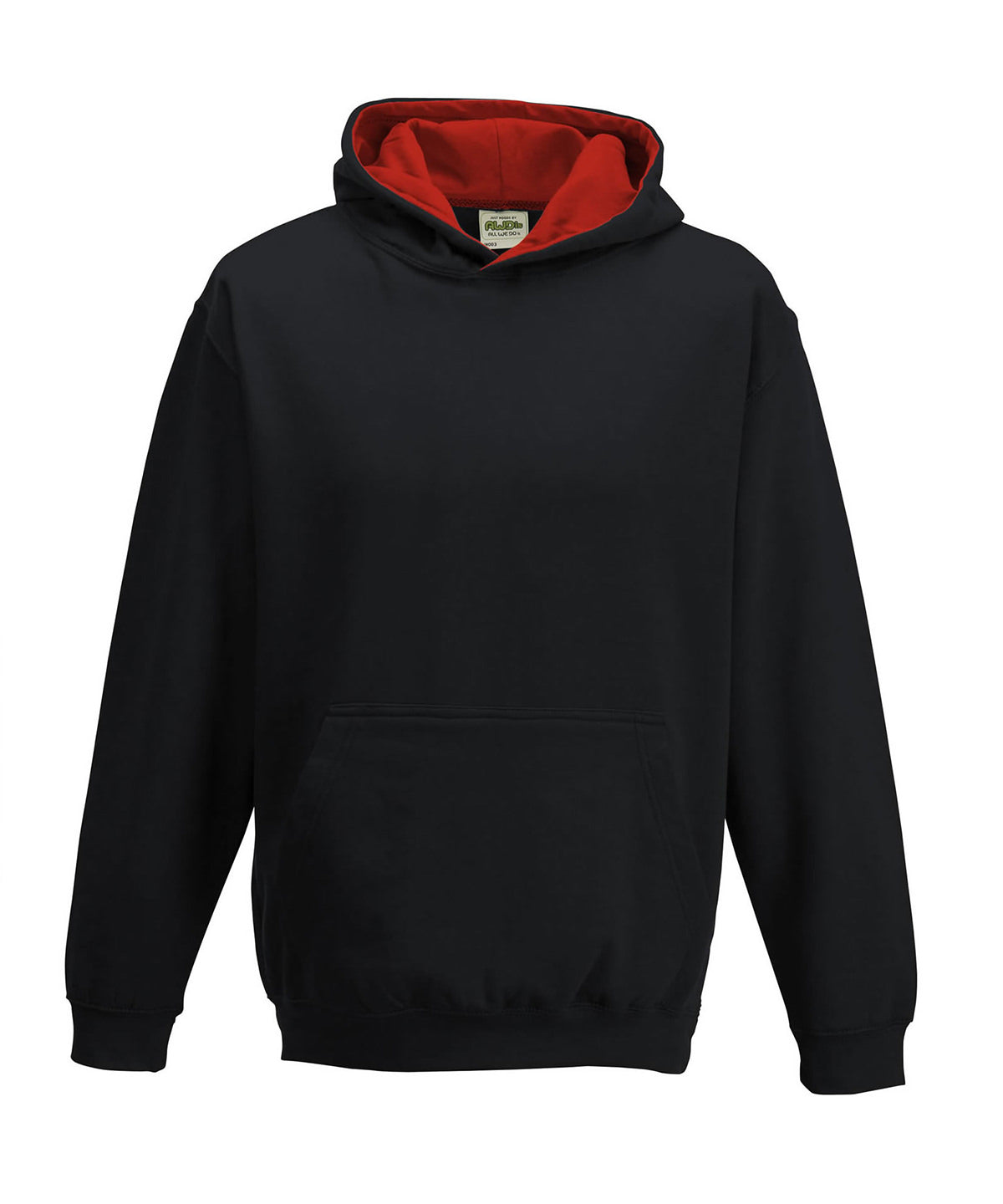 Hoodies - Perfekta Barns Varsity Hoodie för Lek och Avkoppling Jet Black Fire Red