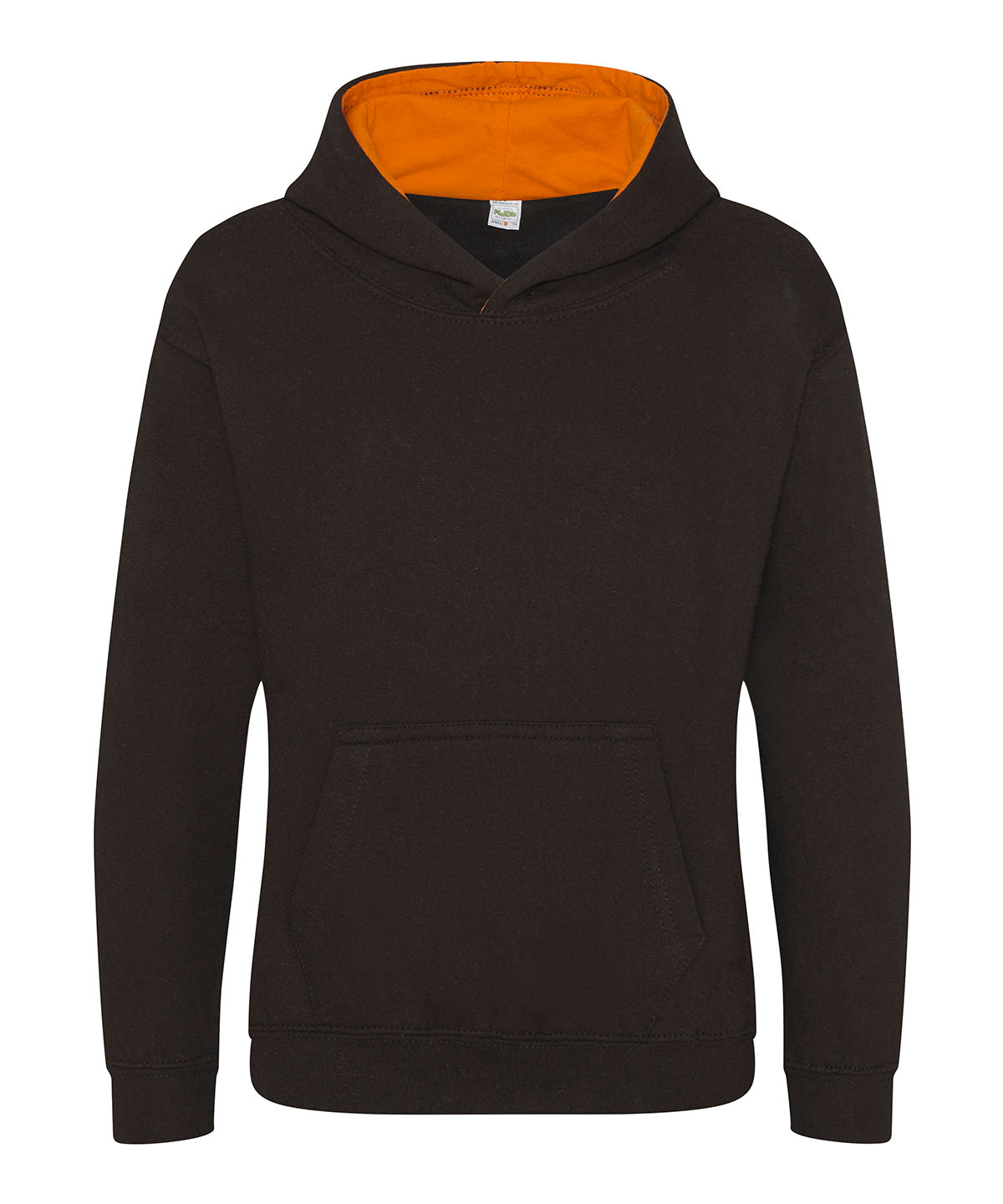 Hoodies - Perfekta Barns Varsity Hoodie för Lek och Avkoppling Jet Black Orange Crush