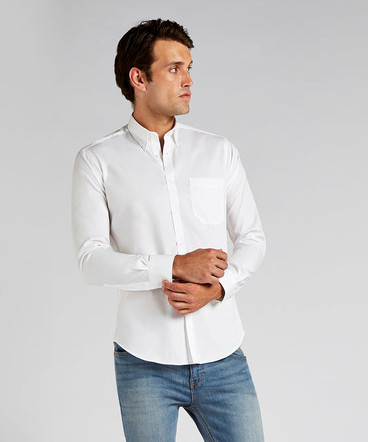 Shirts - Modern Slim Fit Premium Oxford-skjorta med Lång Ärm