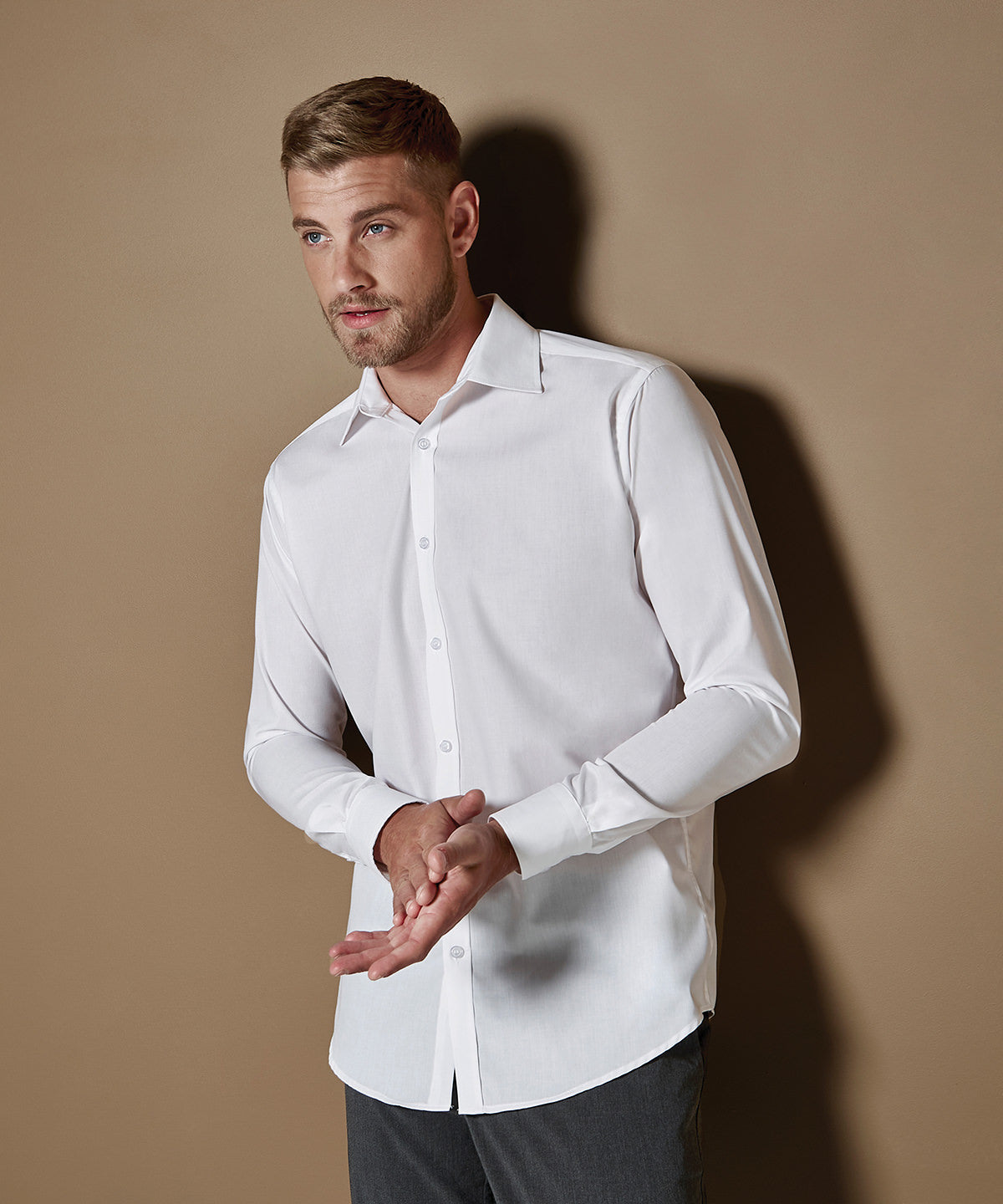 Shirts - Elegant långärmad business-skjorta i slim fit