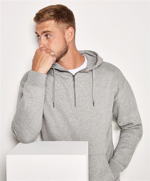 Hoodies - KK336: Regular fit 1/4 zip hoodie